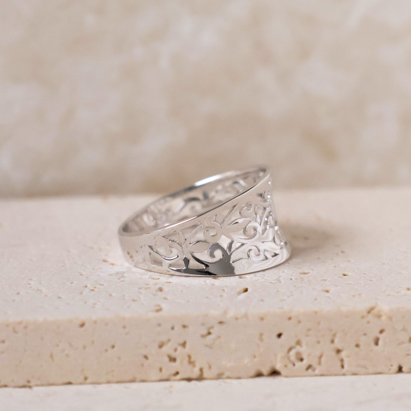 Bague Siena motif filigrane argent