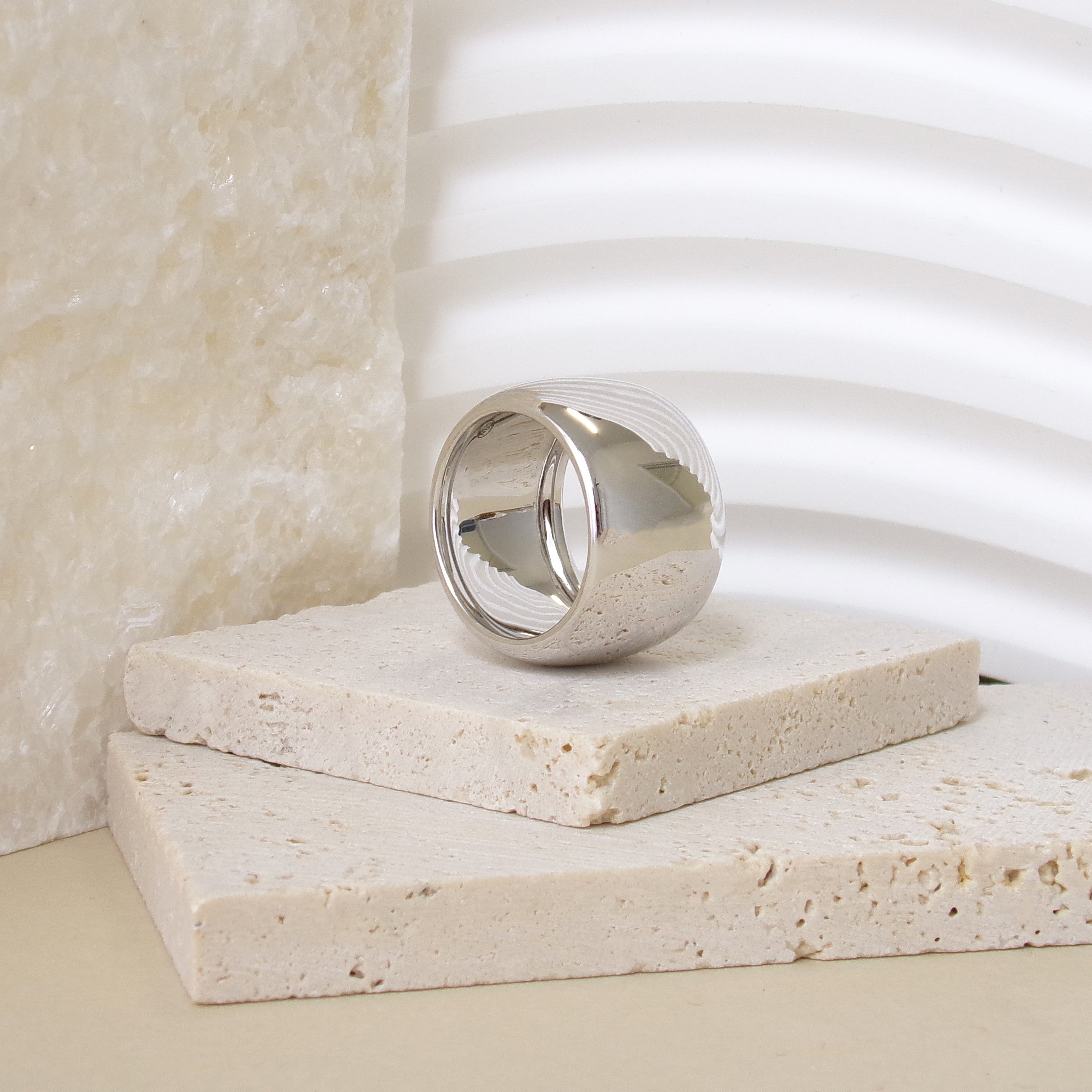 Oria ring large domed sterling silver