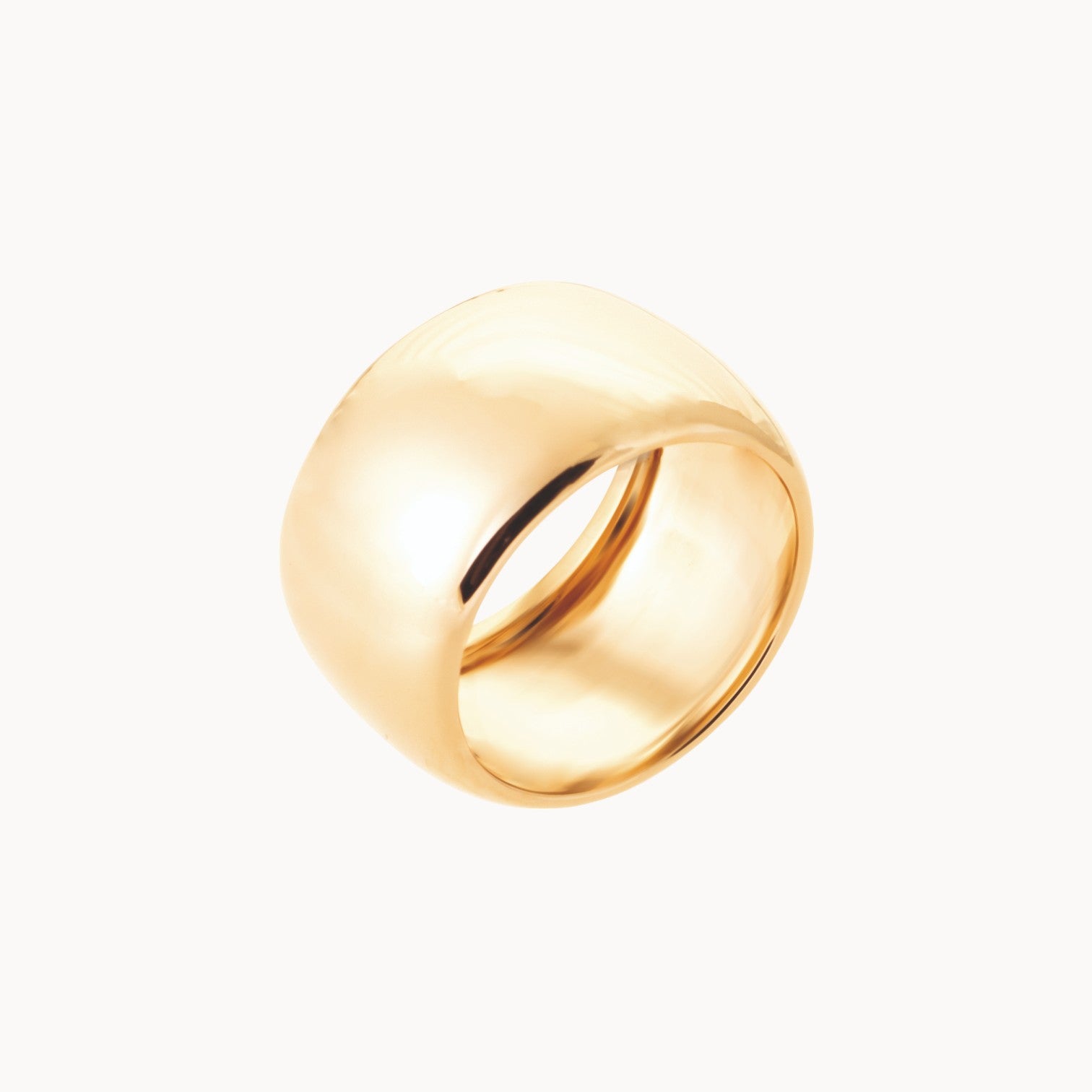 Oria ring large domed gold plated