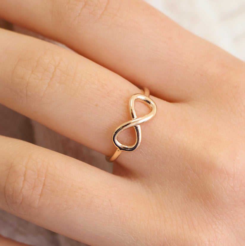 Infinity ring gold plated