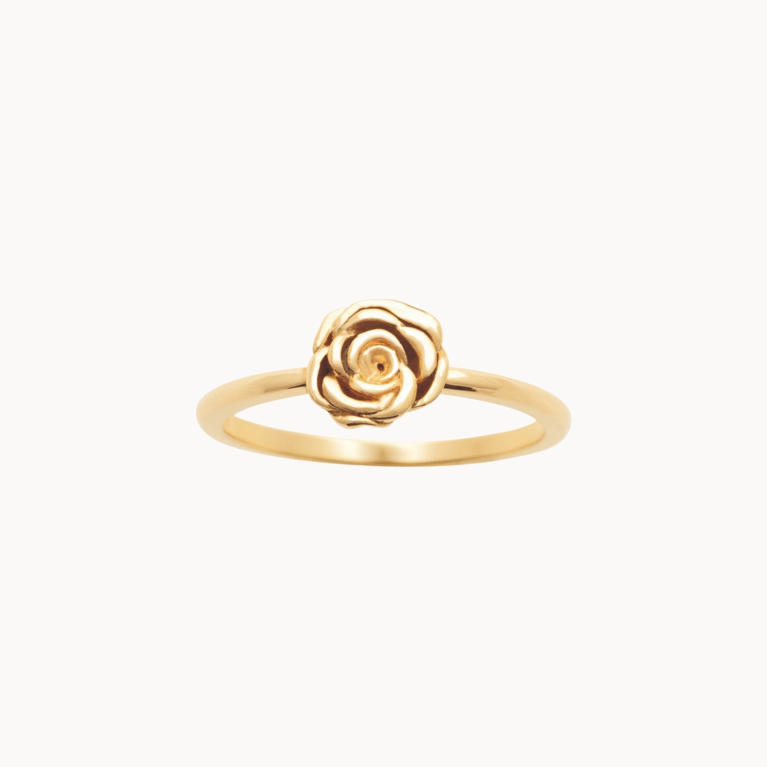 Iza ring flower motif gold plated
