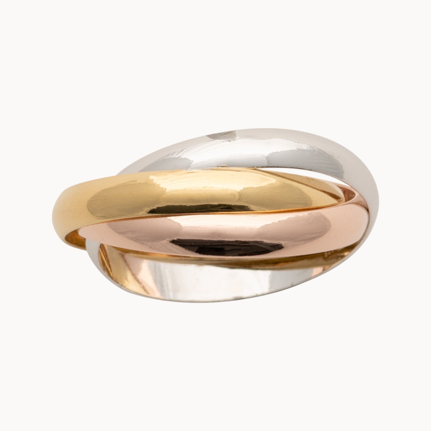 Santa triple engagement ring gold plated