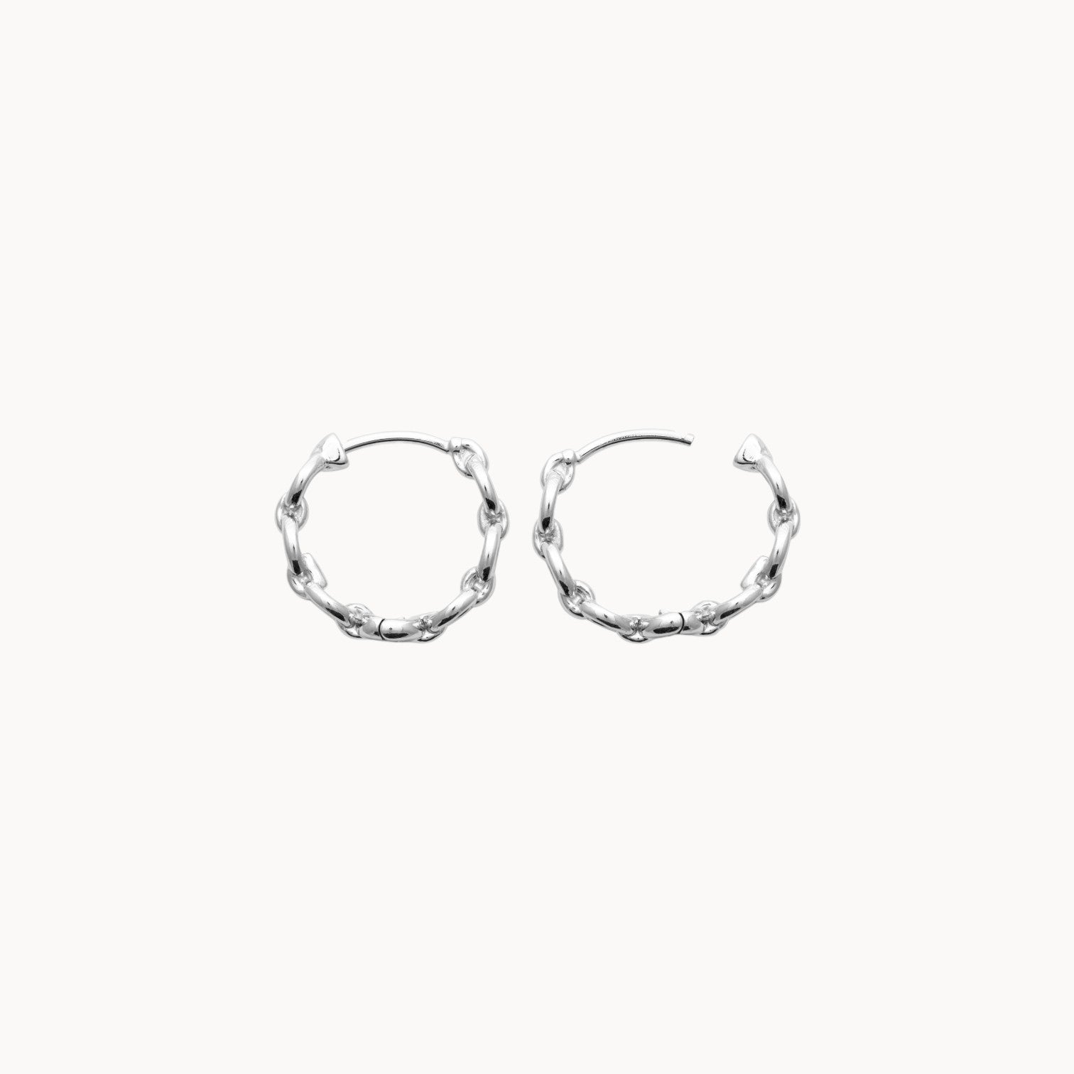 Dina hoop earrings chain link sterling silver