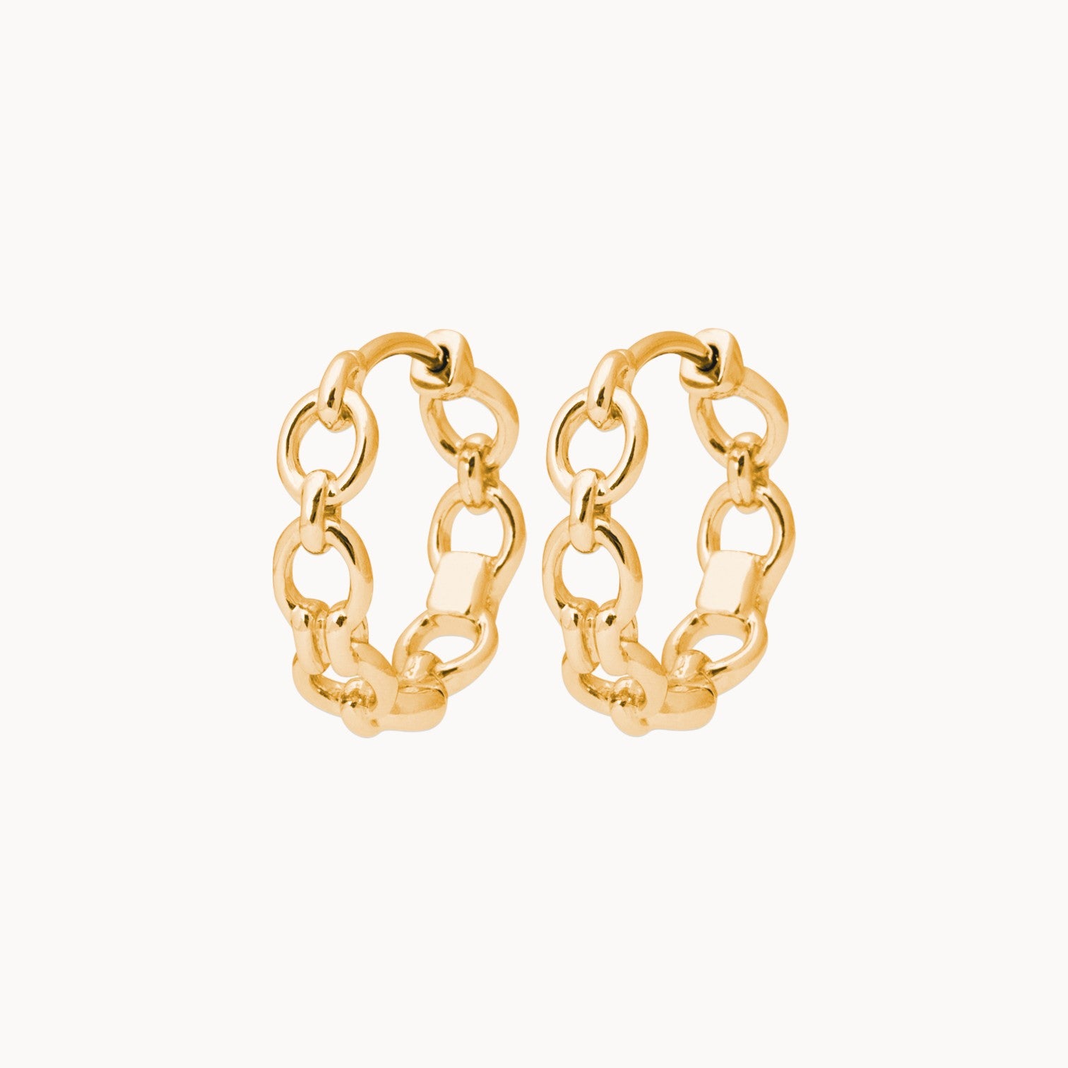 Dina hoop earring chain link gold-plated