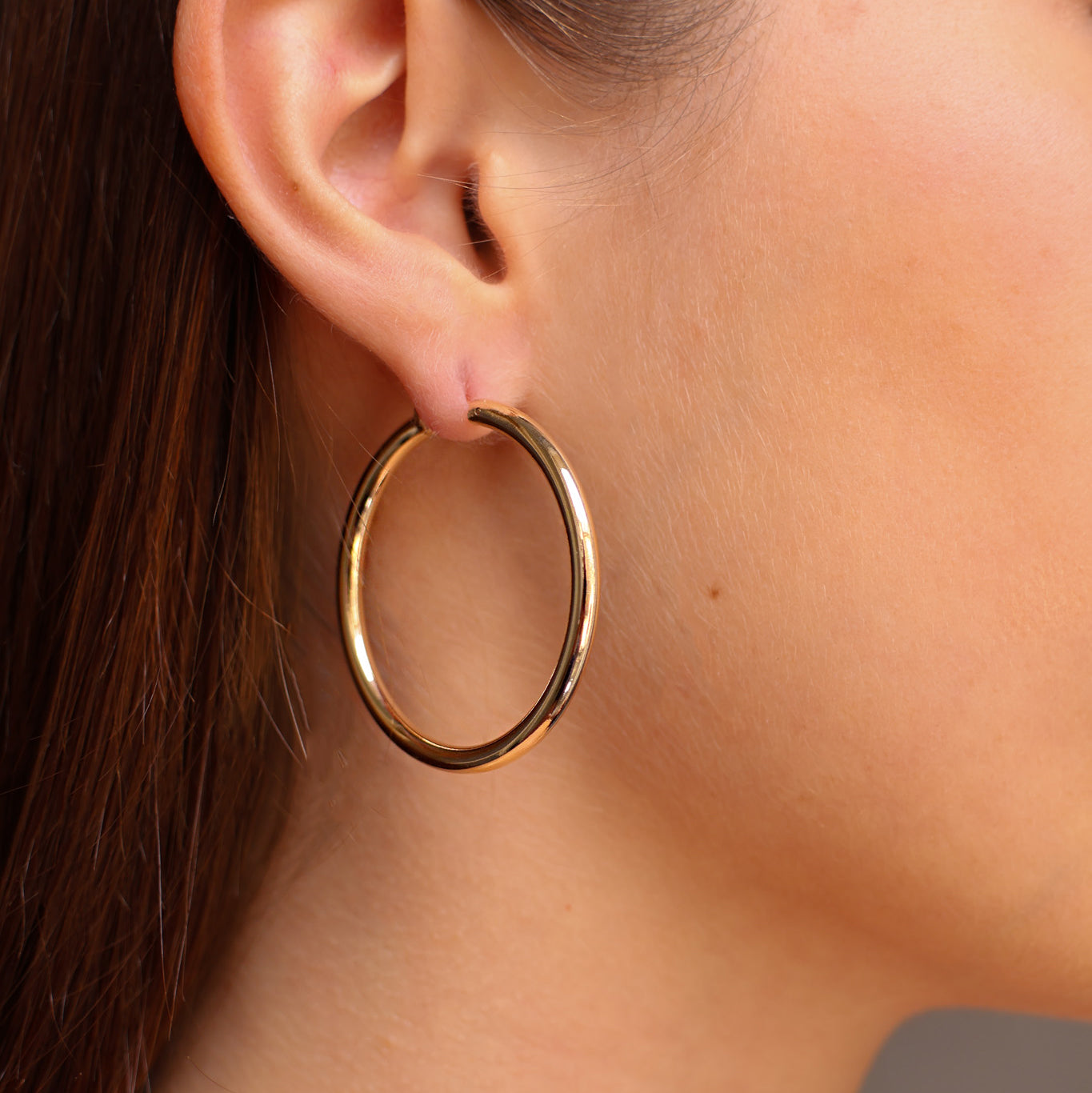 Ava hoop earrings 40mm gold-plated