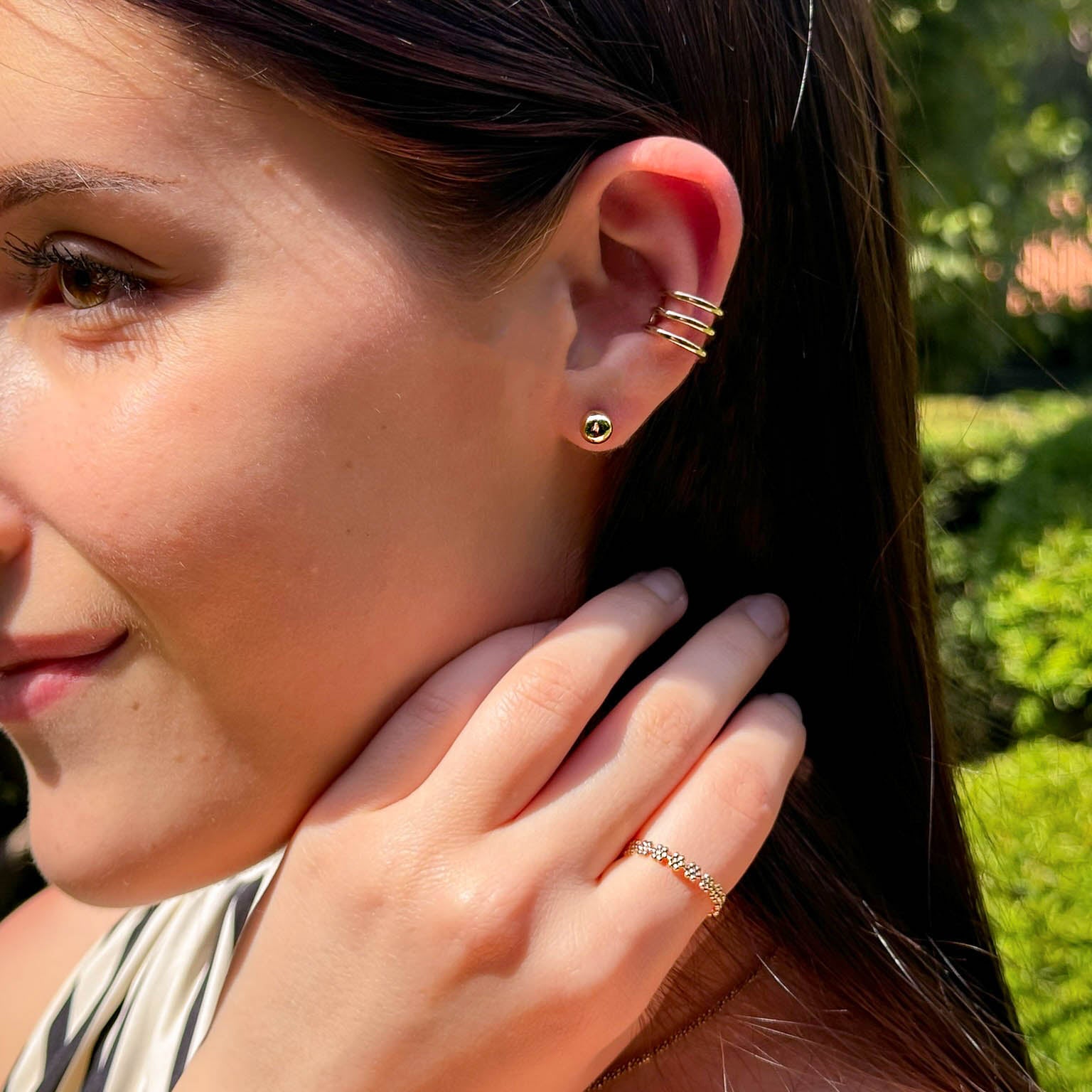 Tana ball earrings gold plated