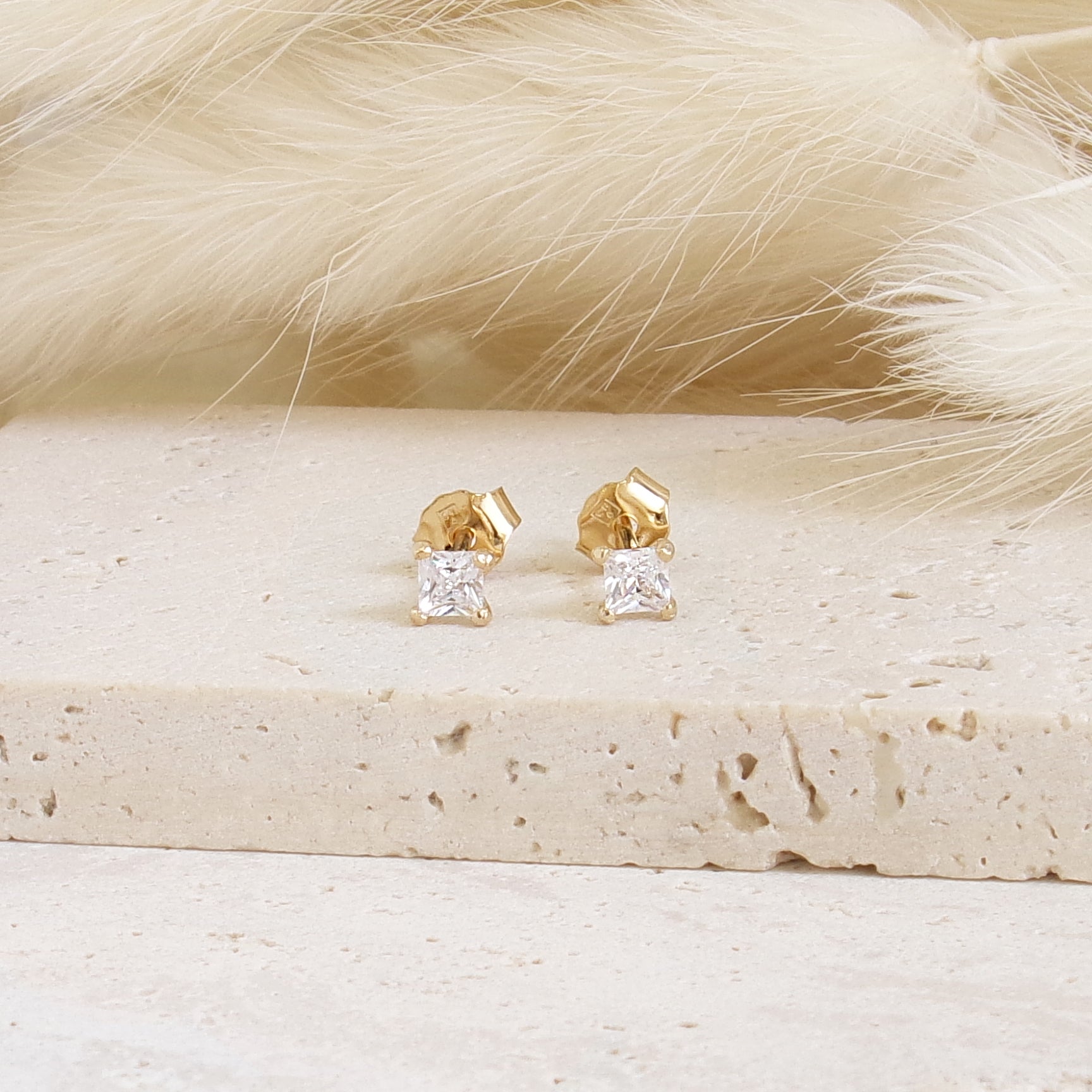 Cadiz zircon earrings gold plated