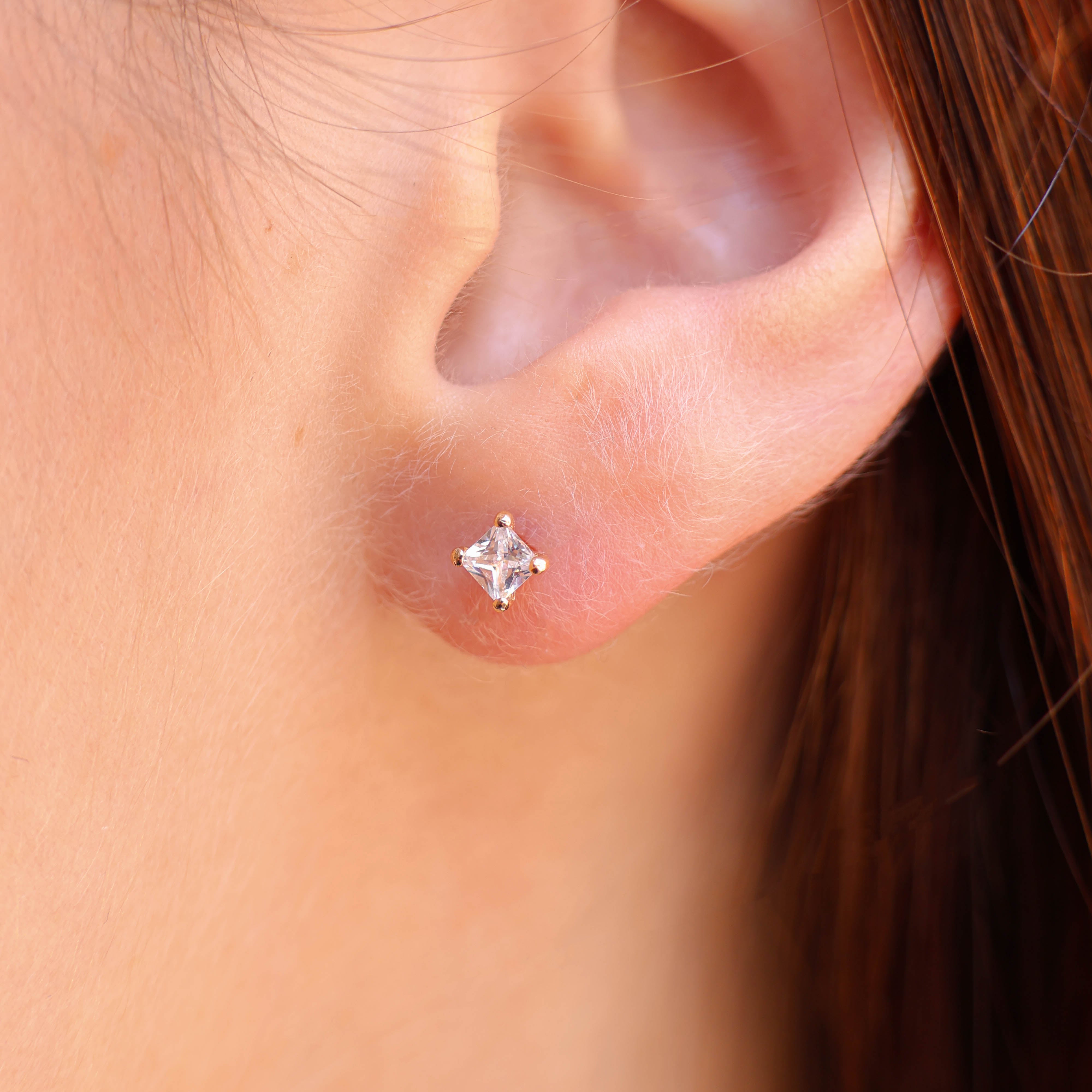 Cadiz zircon earrings gold plated