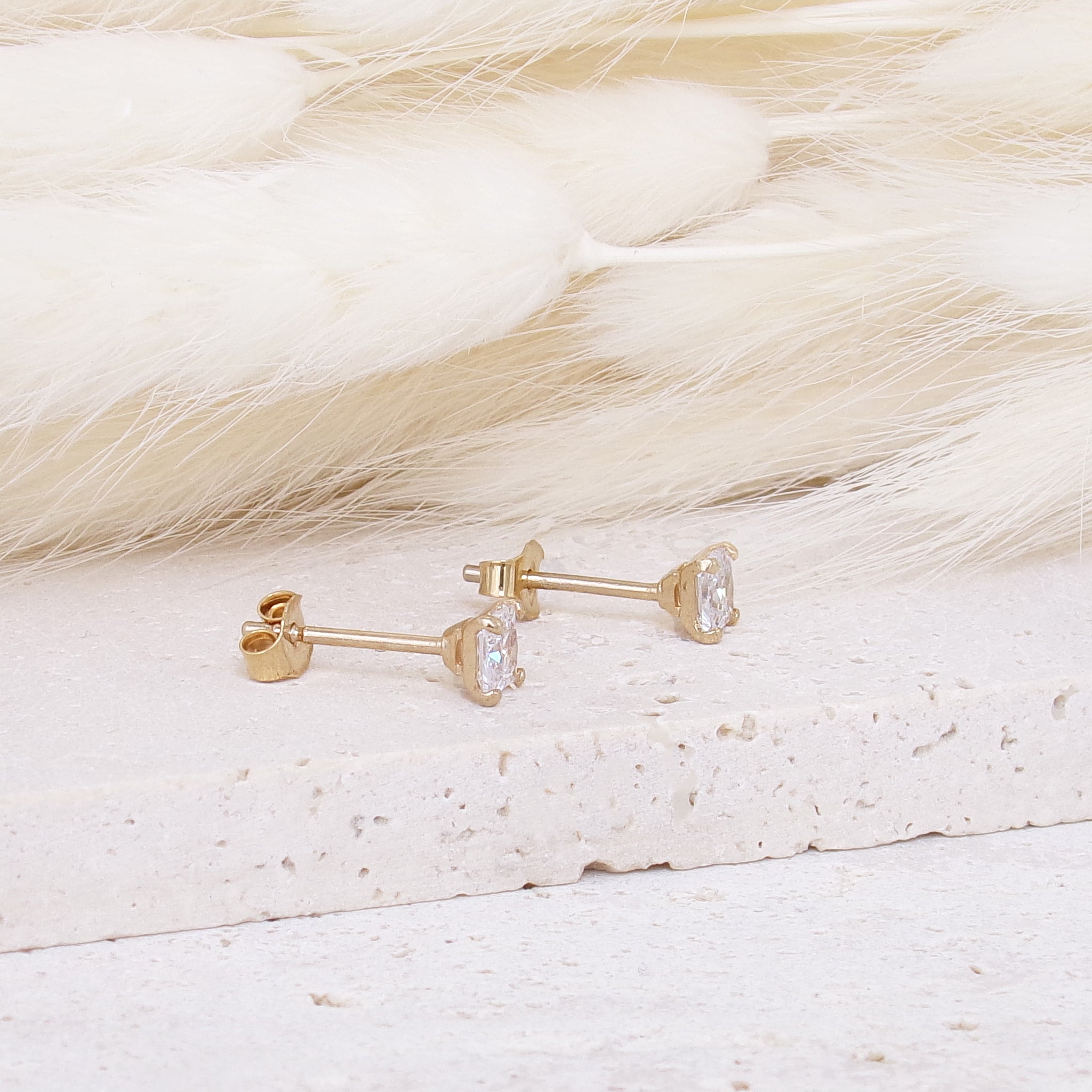 Cadiz zircon earrings gold plated