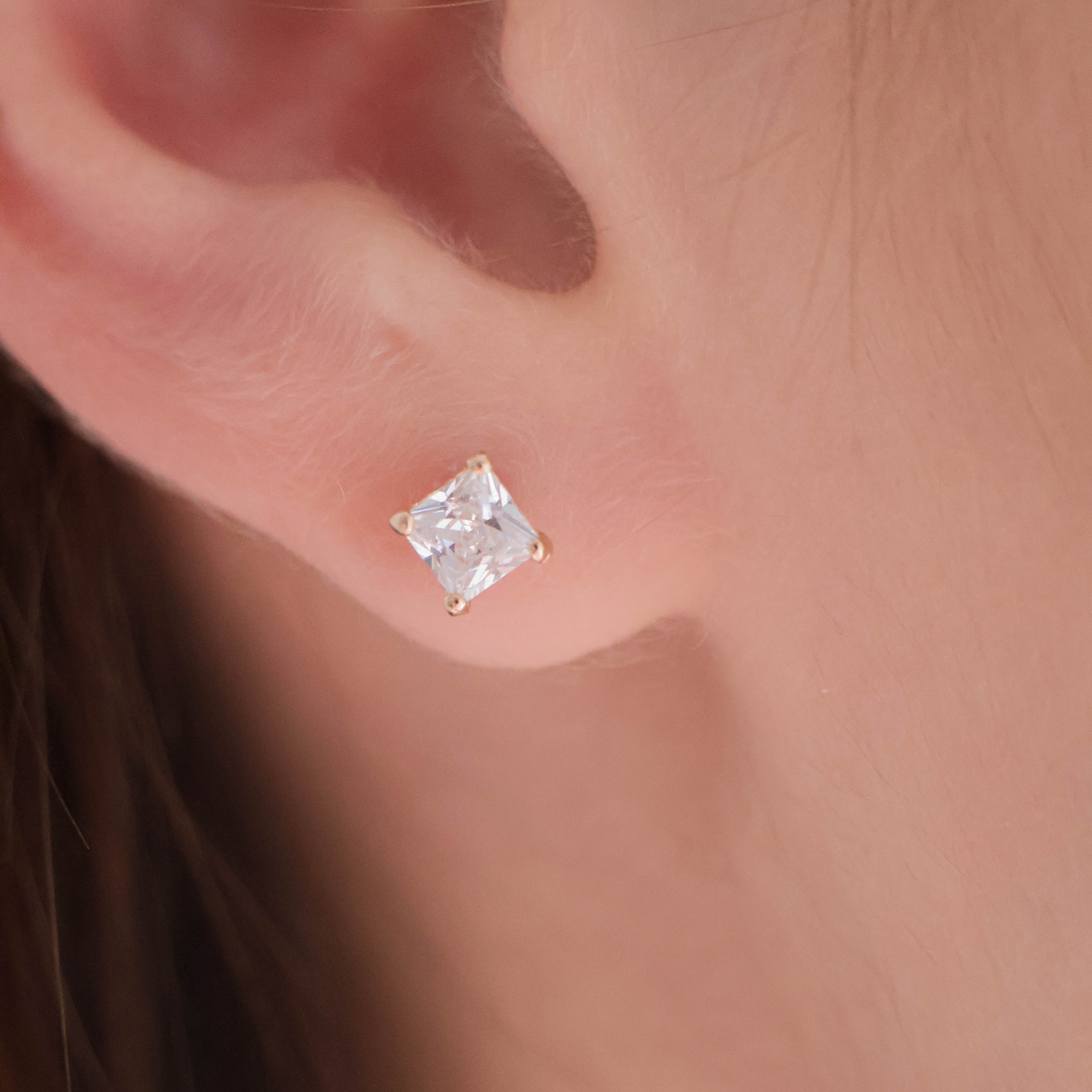 Cadiz zircon earrings gold plated