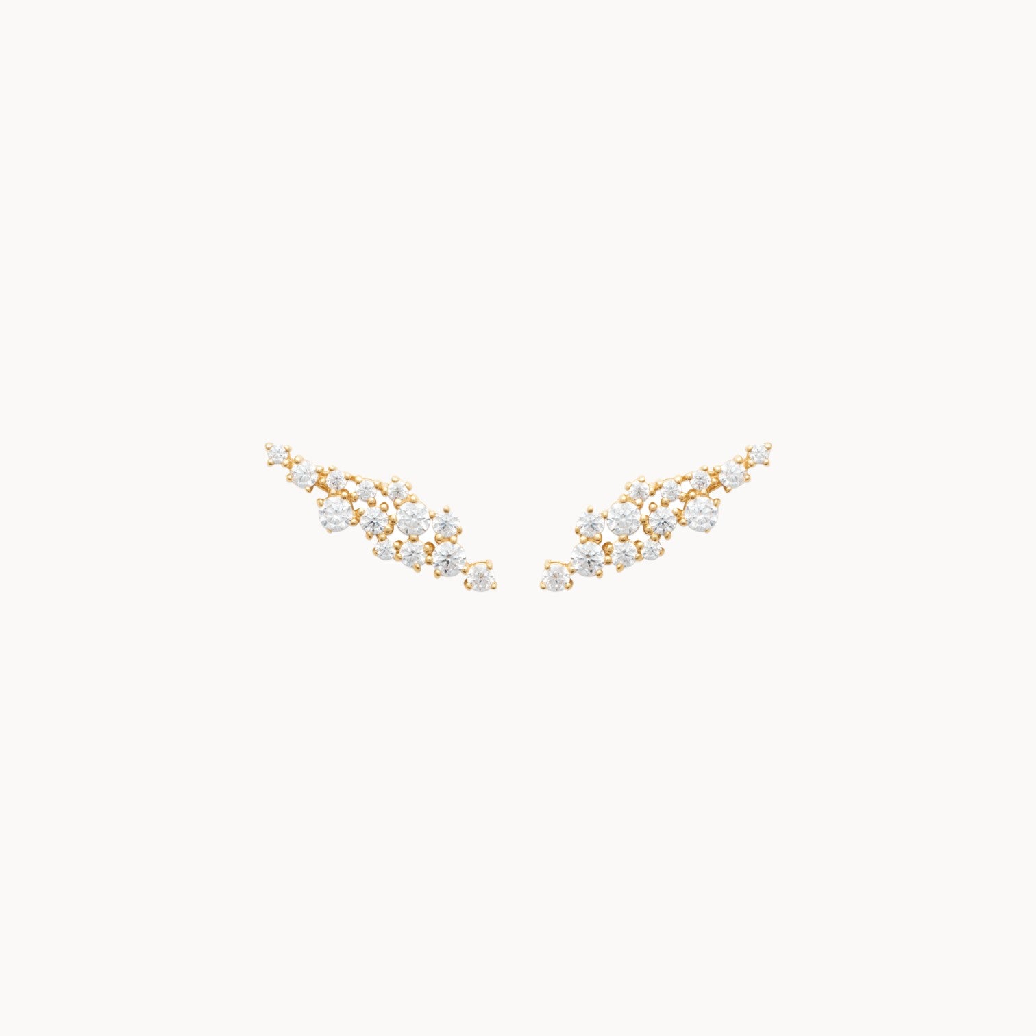 Gold-plated oxide bouquet rising Quira earrings
