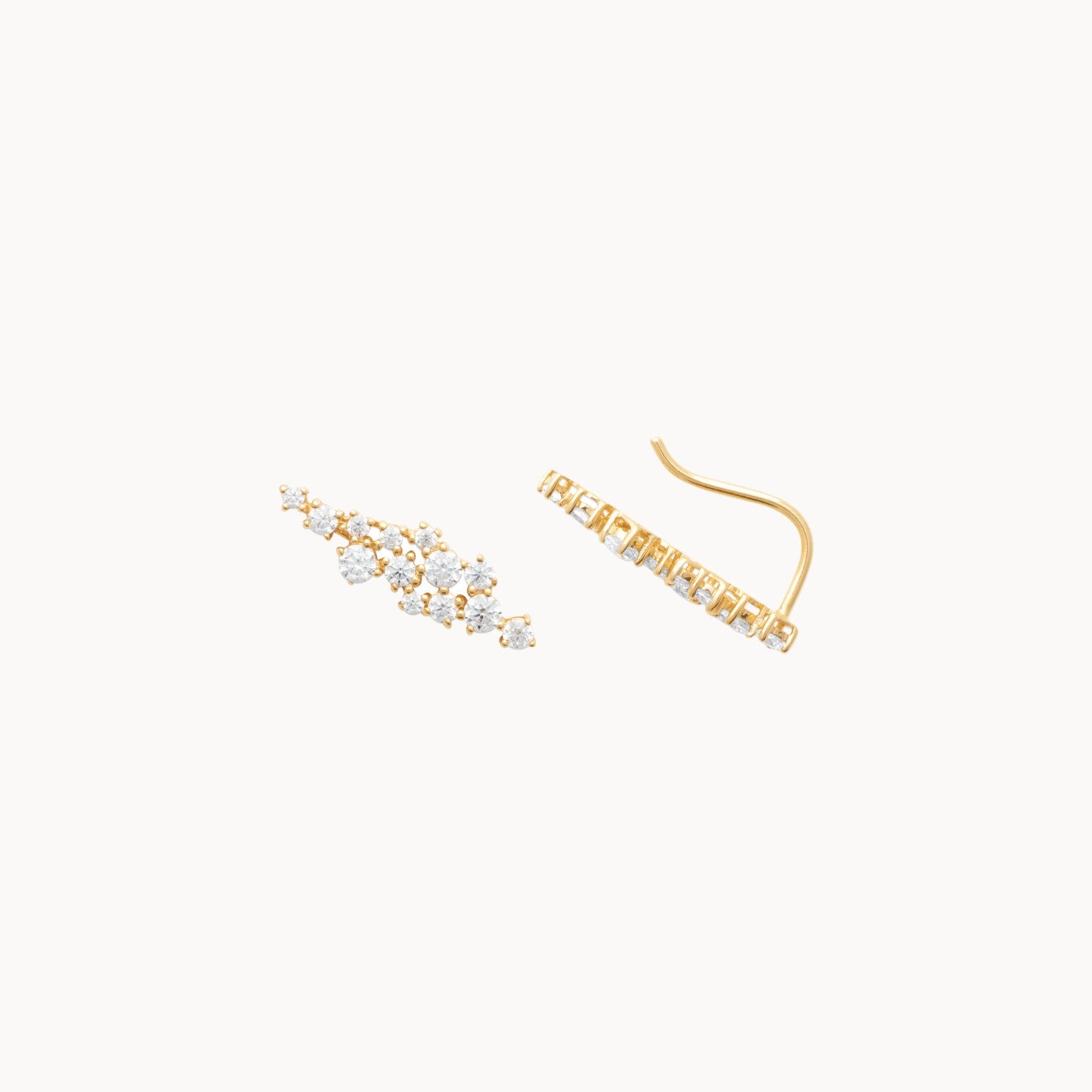 Gold-plated oxide bouquet rising Quira earrings