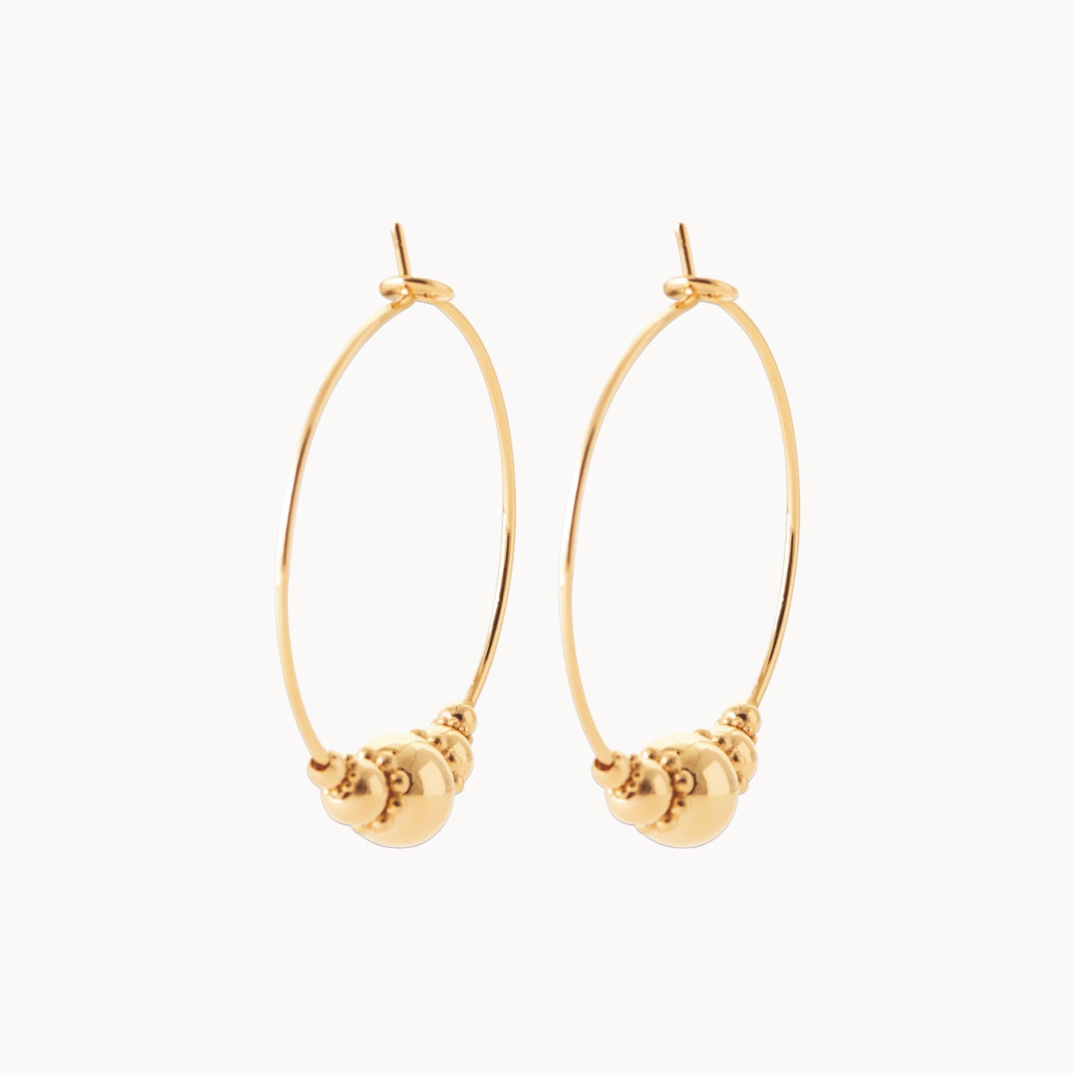 Jana hoop earrings fine balls gold-plated
