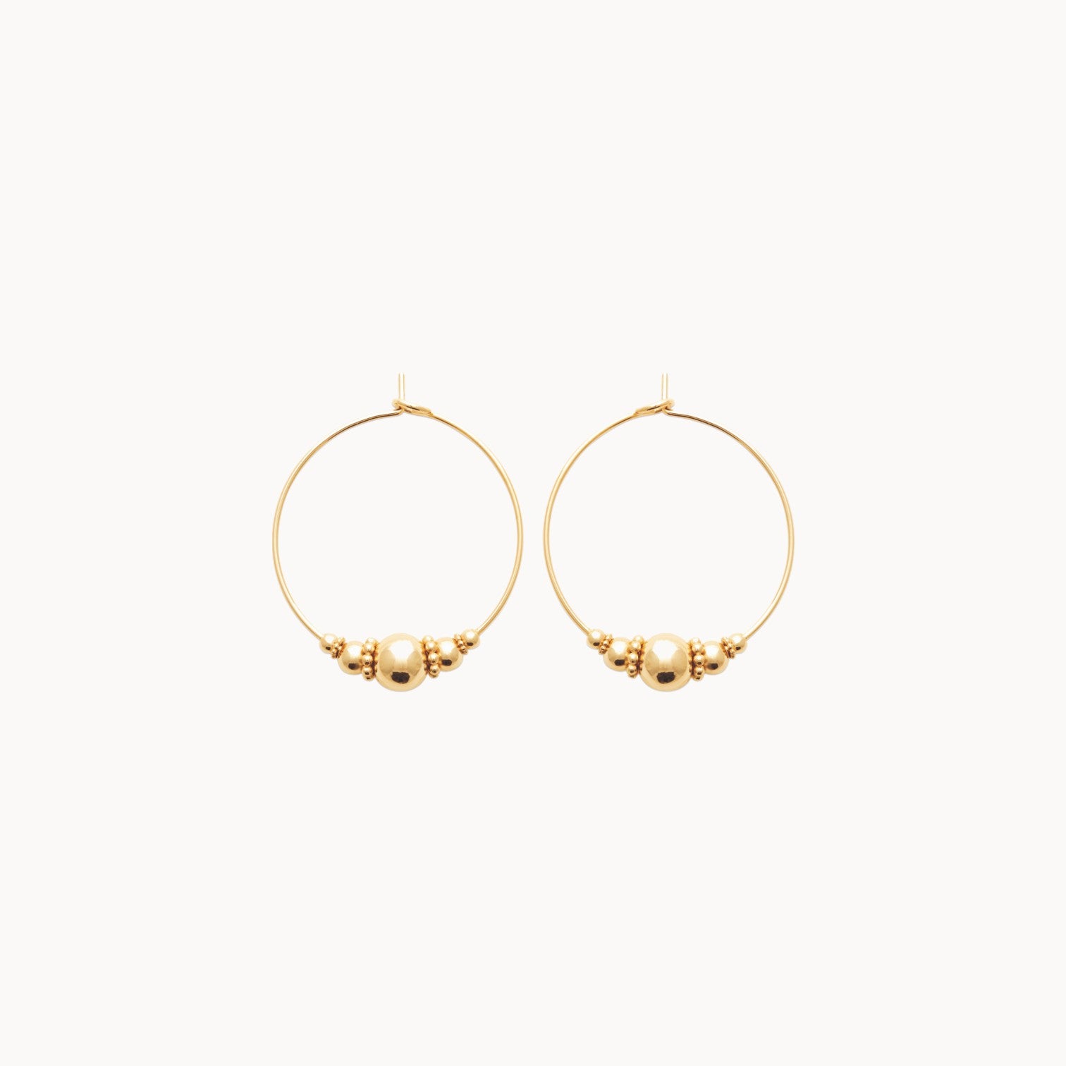Jana hoop earrings fine balls gold-plated