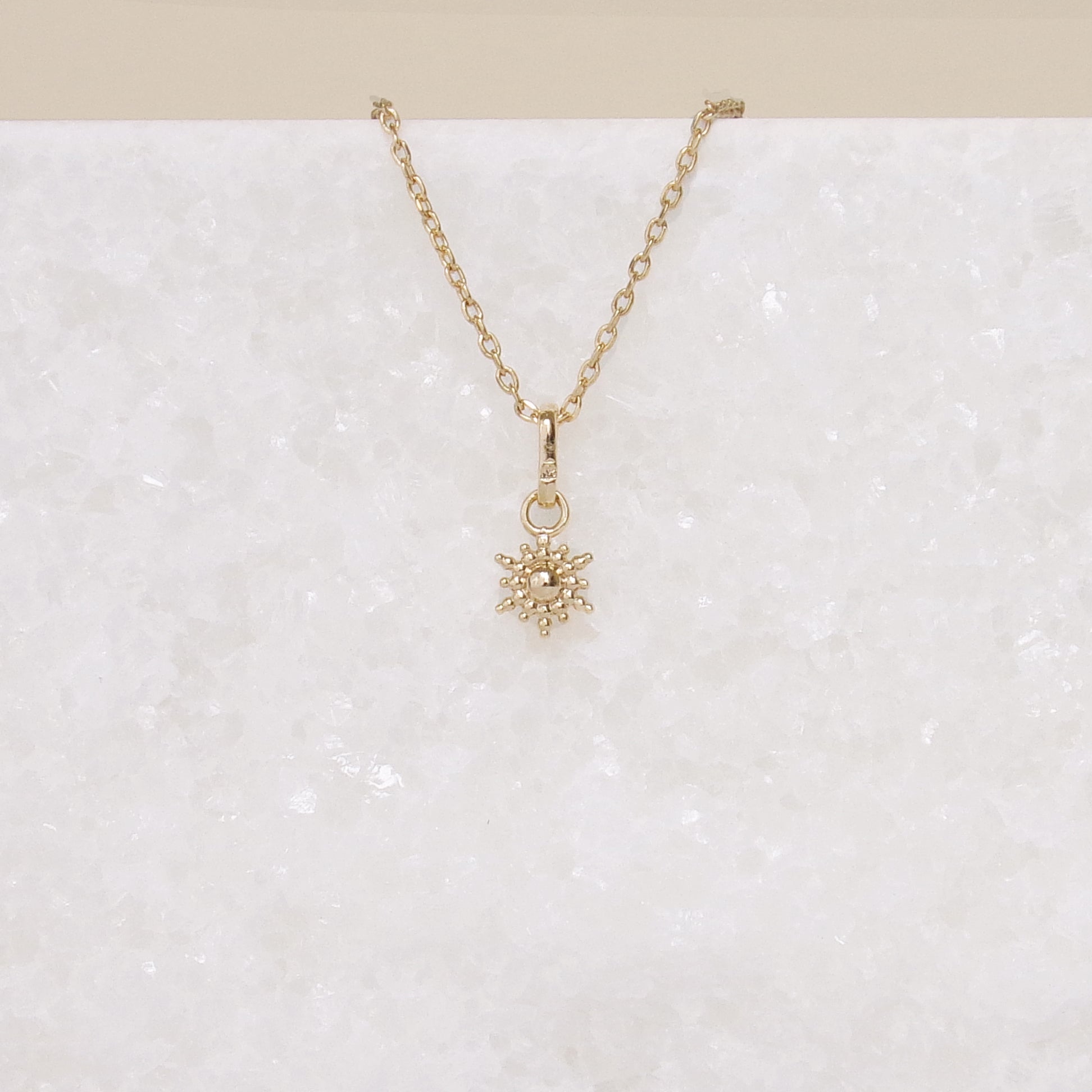 Shiny Sun charm gold-plated