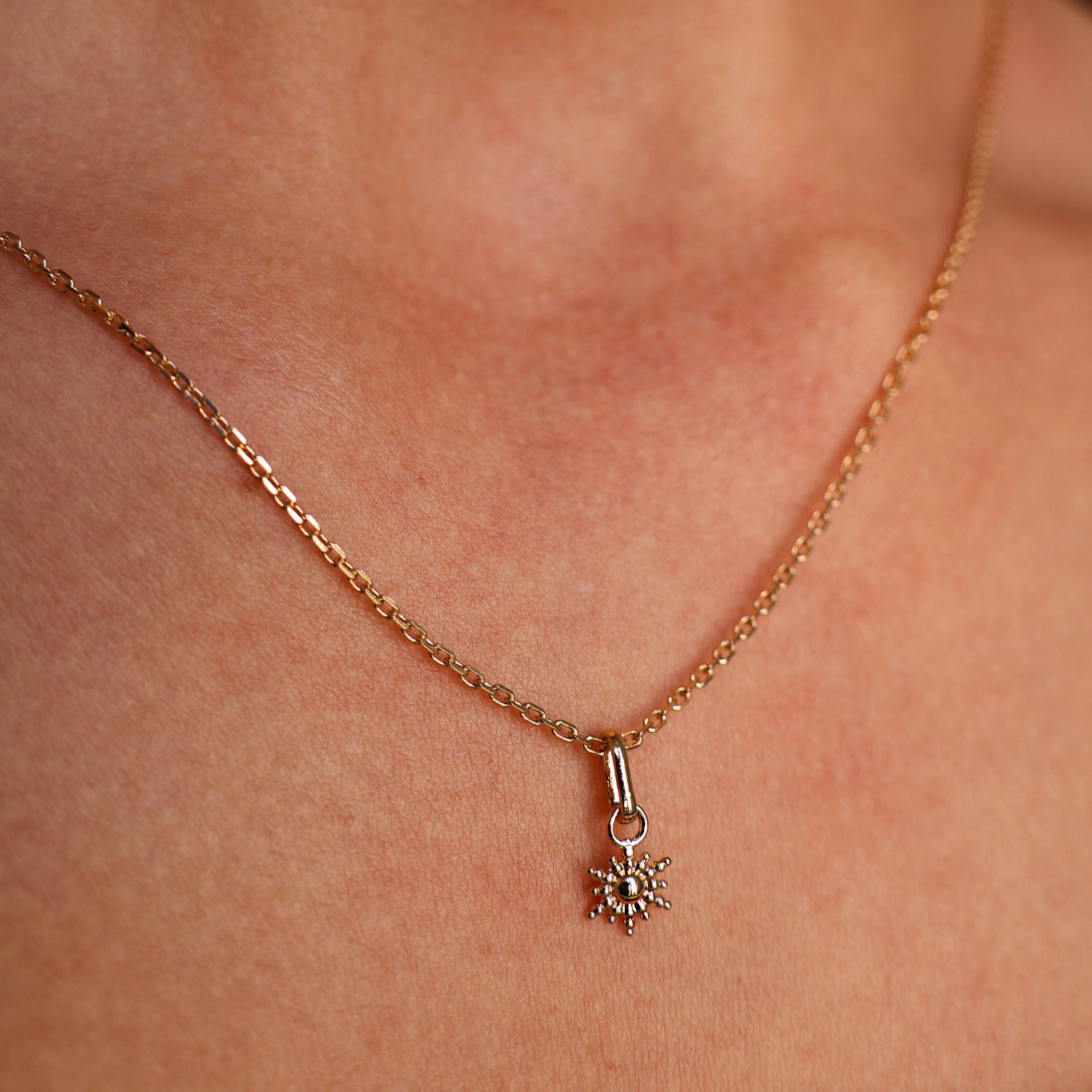 Shiny Sun charm gold-plated