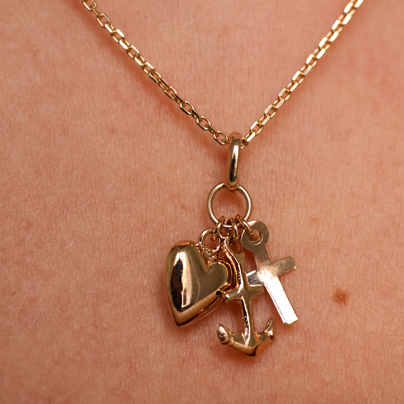 Three Virtues charm gold-plated