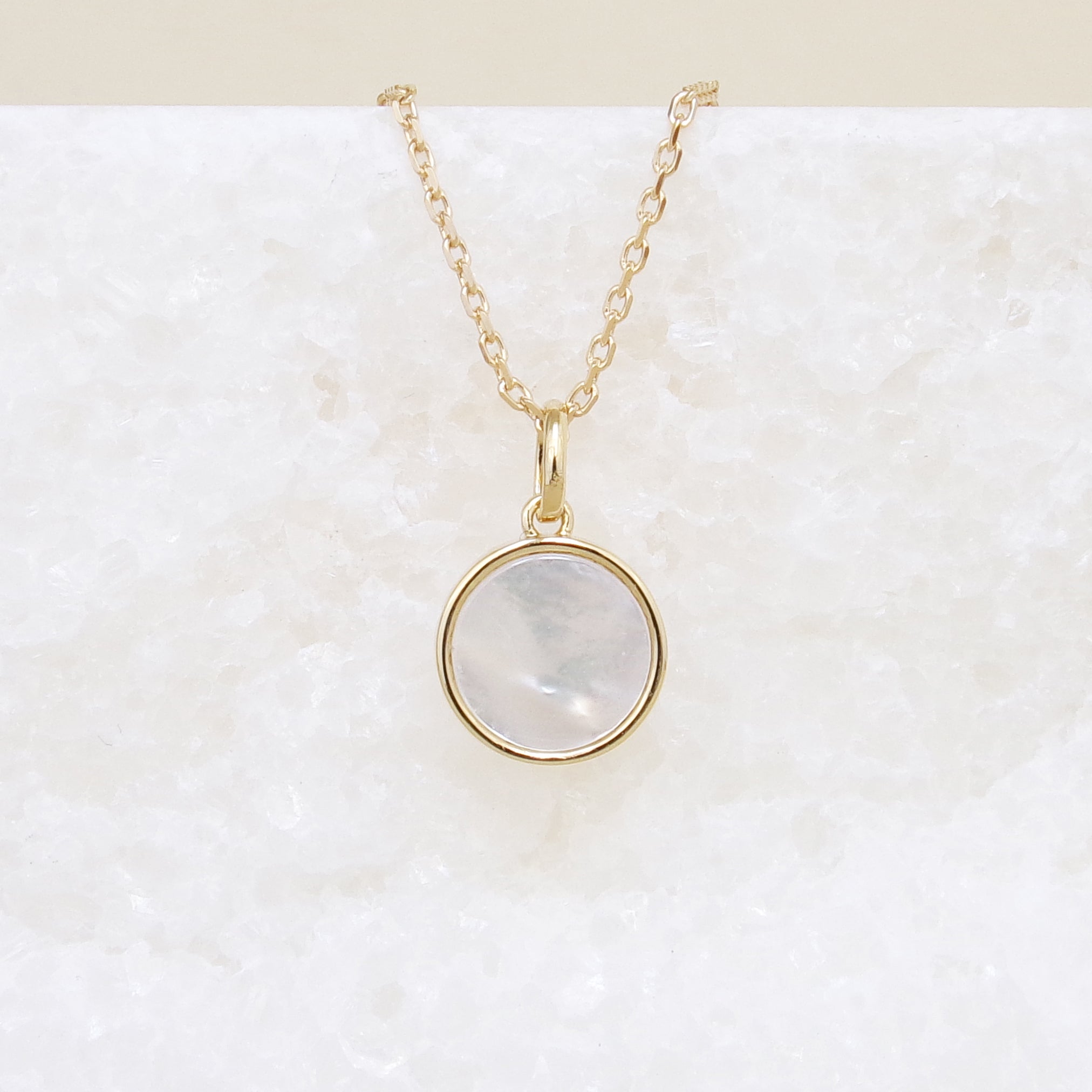 Mother-of-pearl charm gold-plated