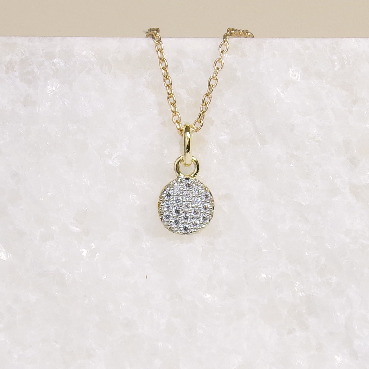 Kaori charm with zircons gold-plated