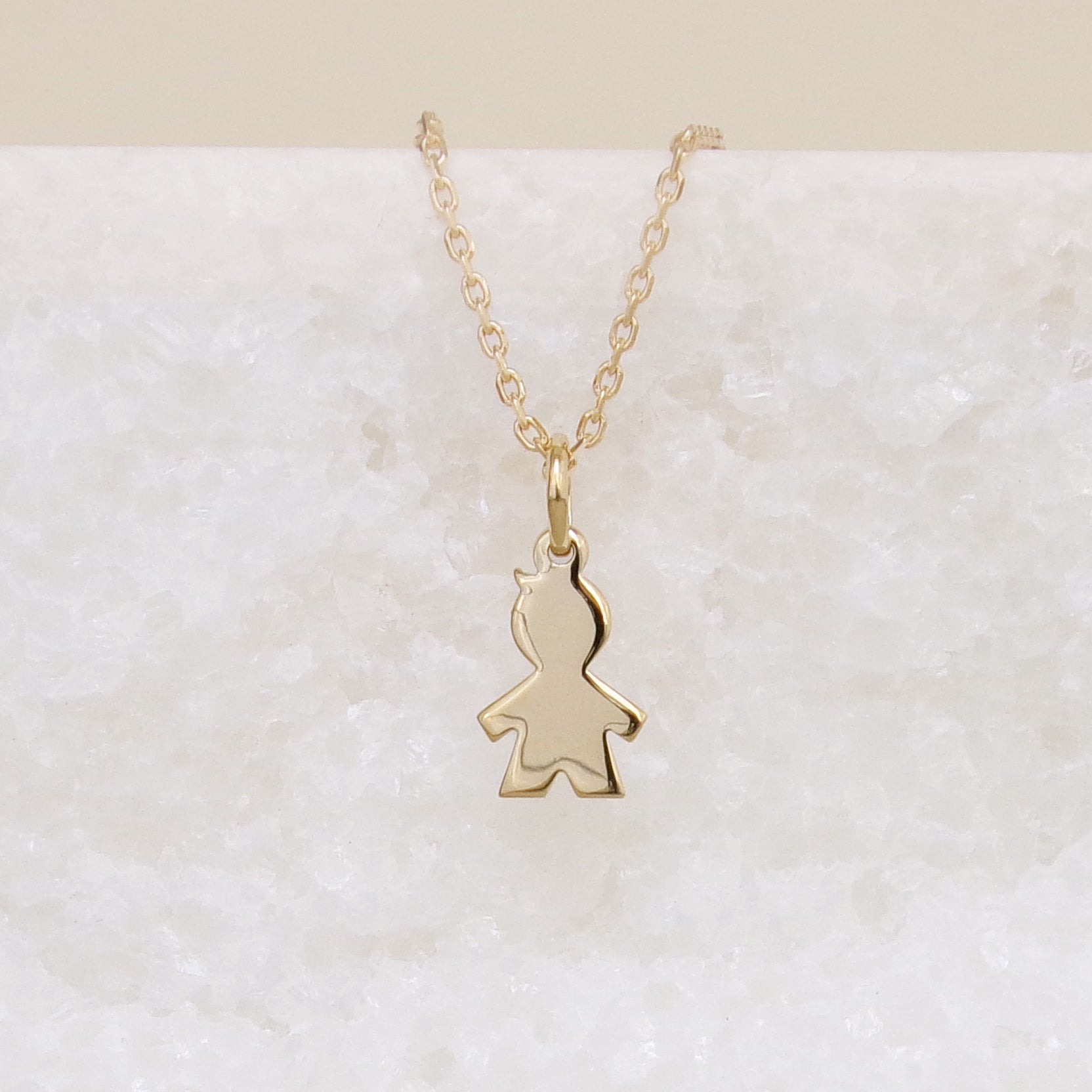 Boy charm 15mm gold-plated