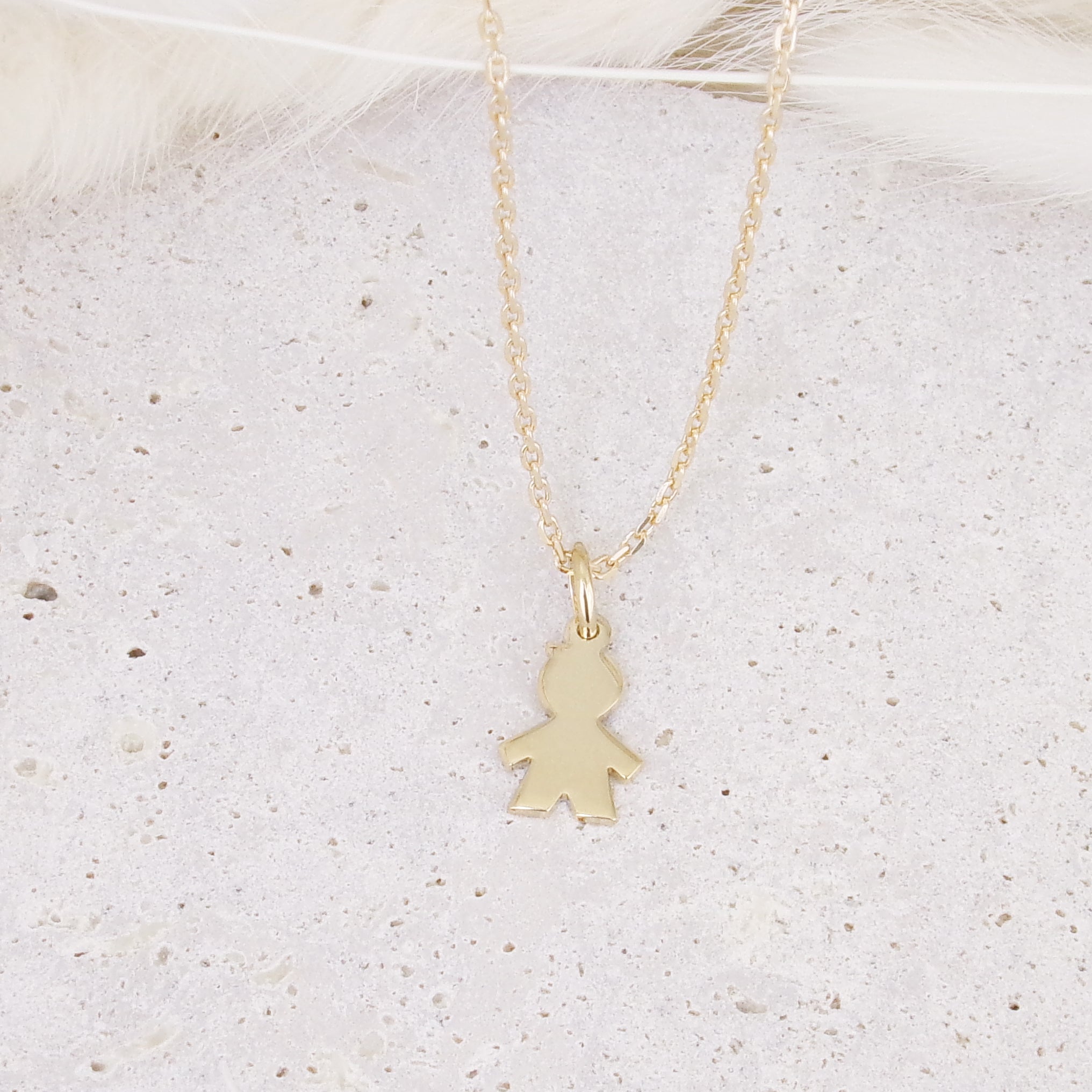 Boy charm 15mm gold-plated