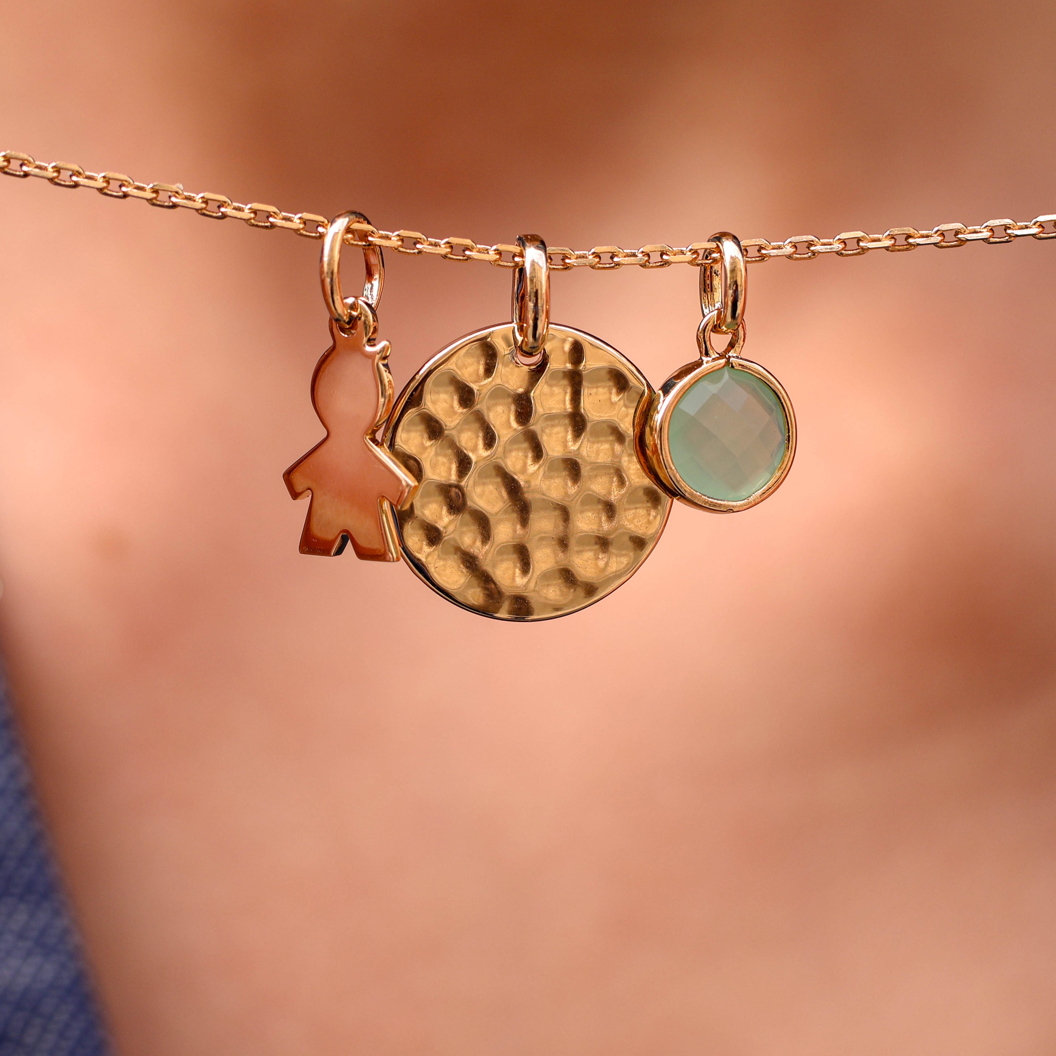 Boy charm 15mm gold-plated