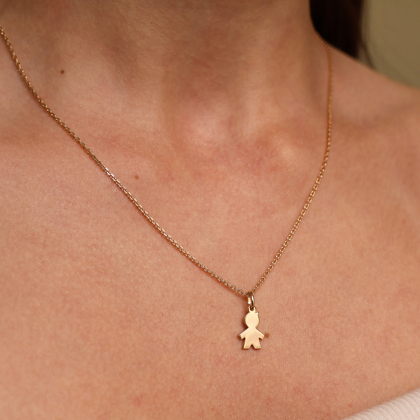 Boy charm 15mm gold-plated