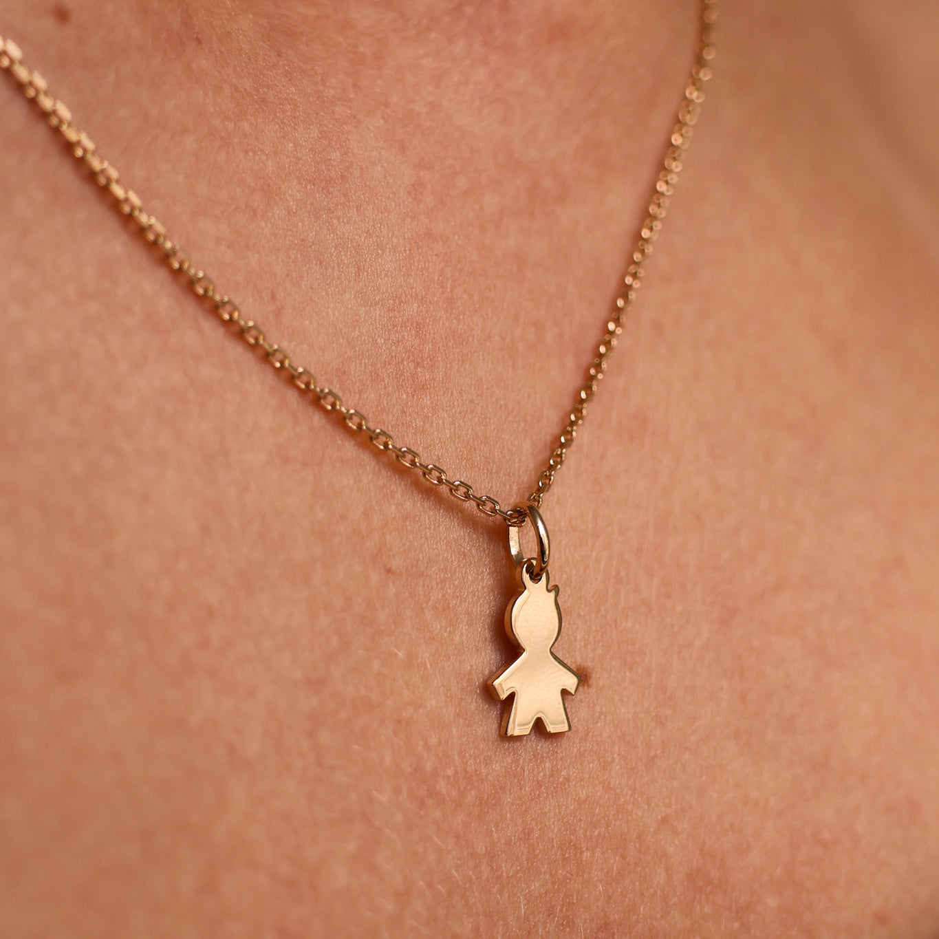 Boy charm 15mm gold-plated