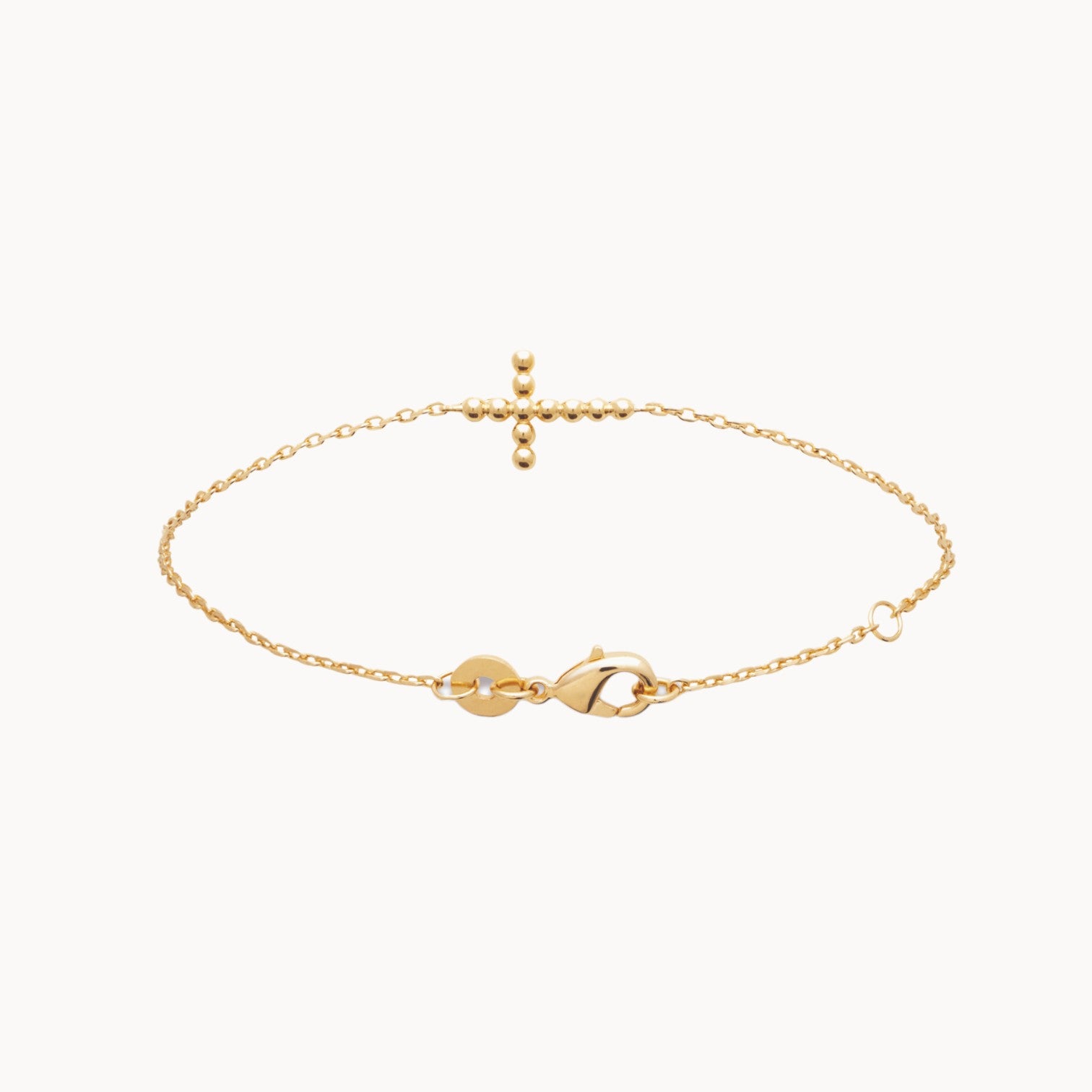 Fara Bracelet 18cm beaded cross gold-plated