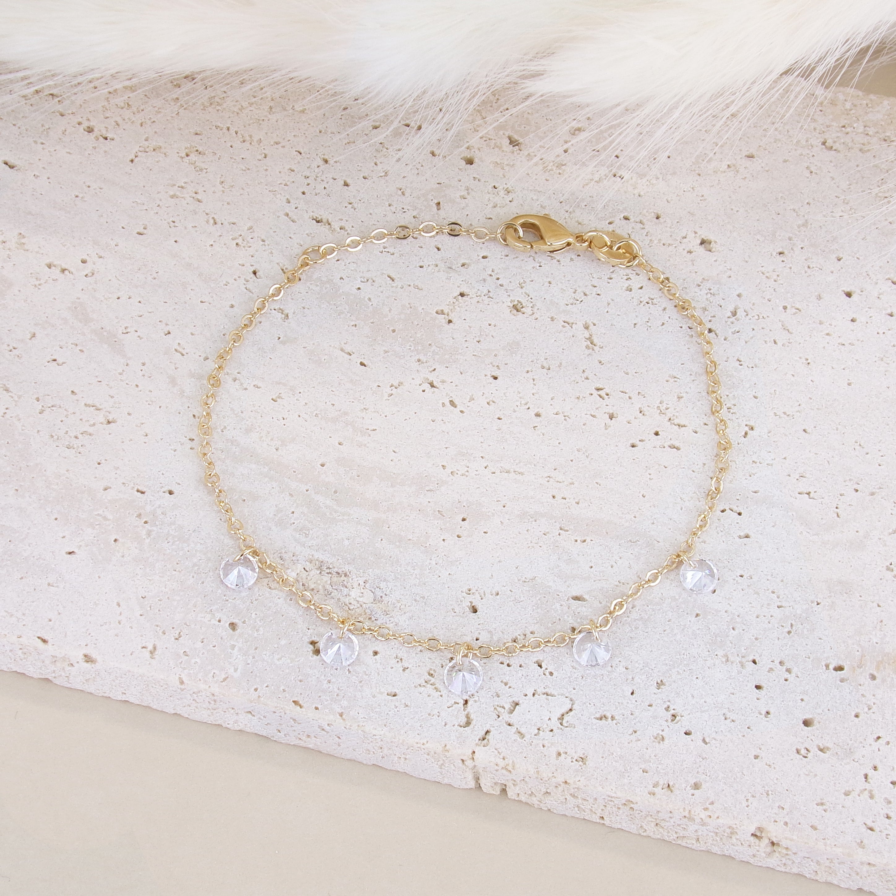 Emiko bracelet 18cm oxide pendants gold-plated