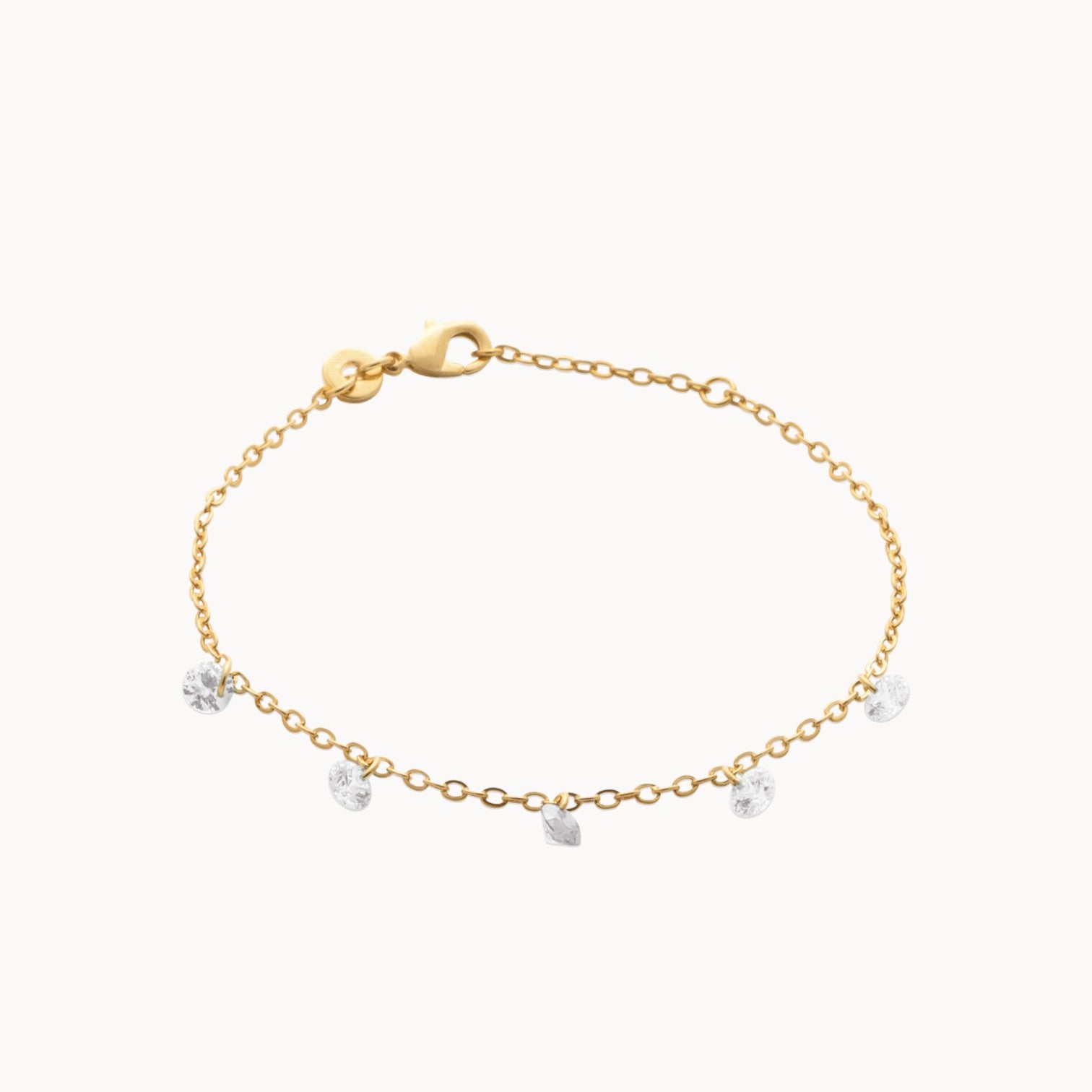 Emiko bracelet 18cm oxide pendants gold-plated