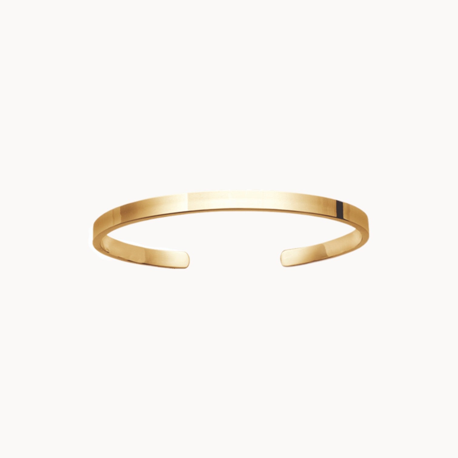 Akiko smooth open bangle bracelet gold-plated