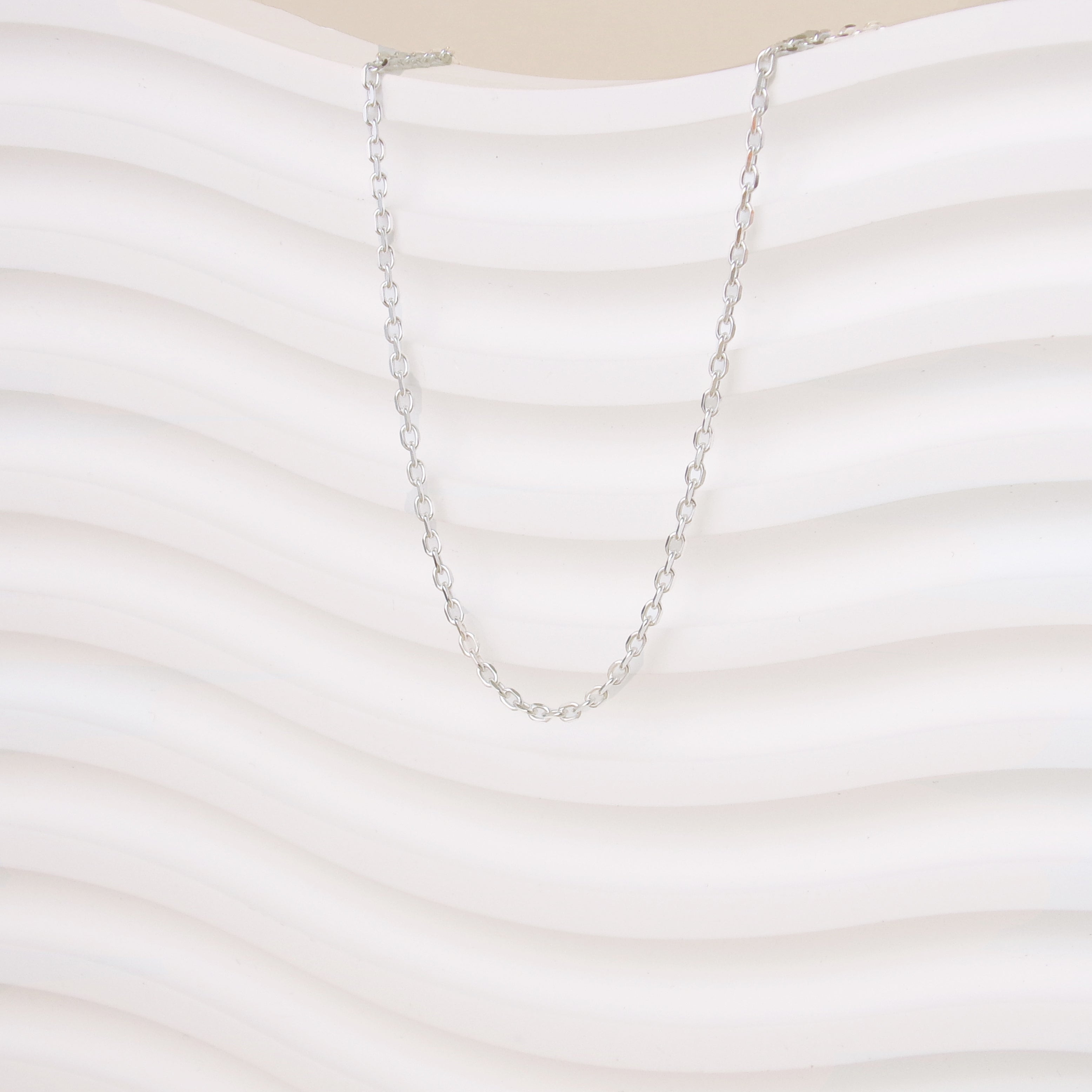 Classic chain necklace forcat mesh sterling silver