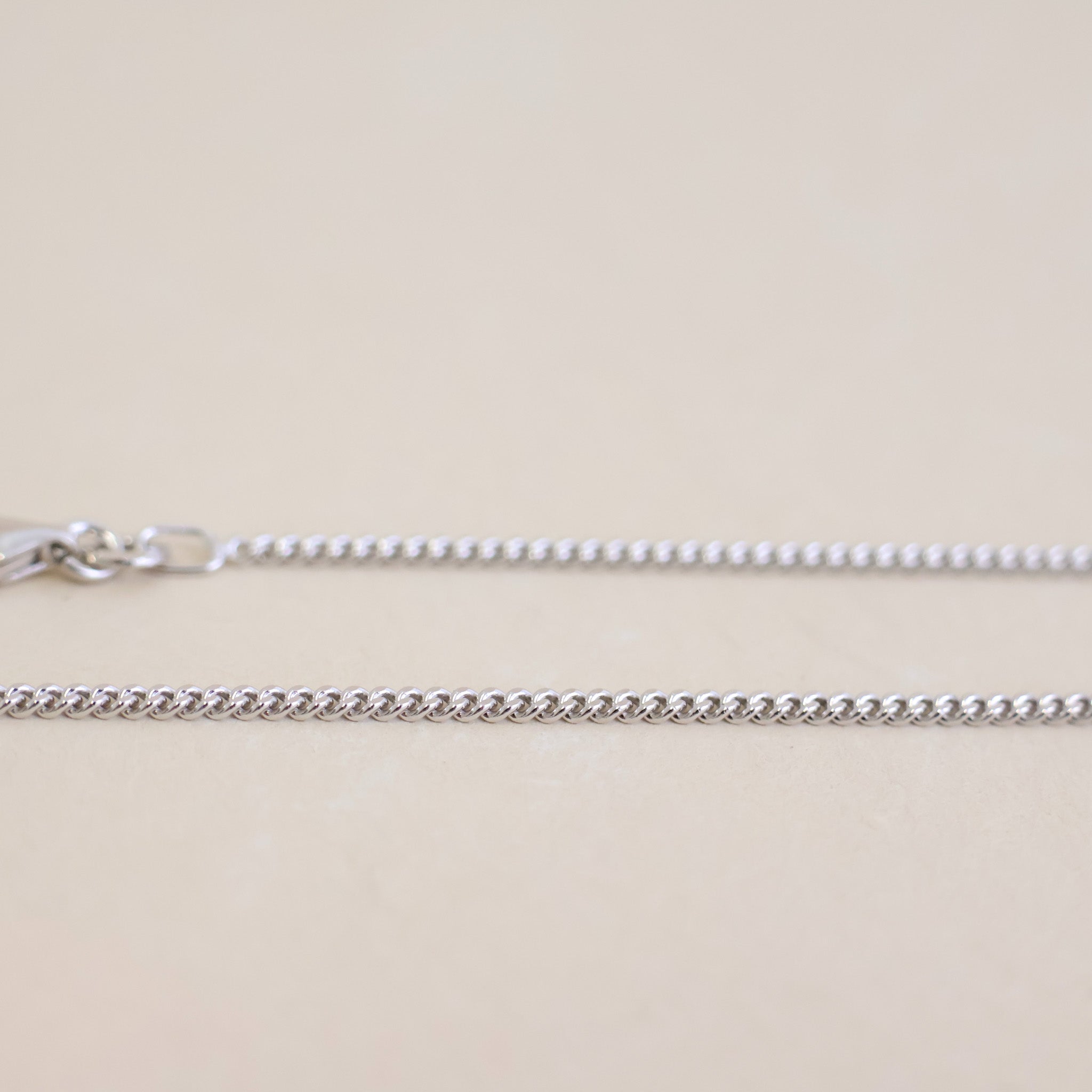 Curb chain stitch necklace sterling silver