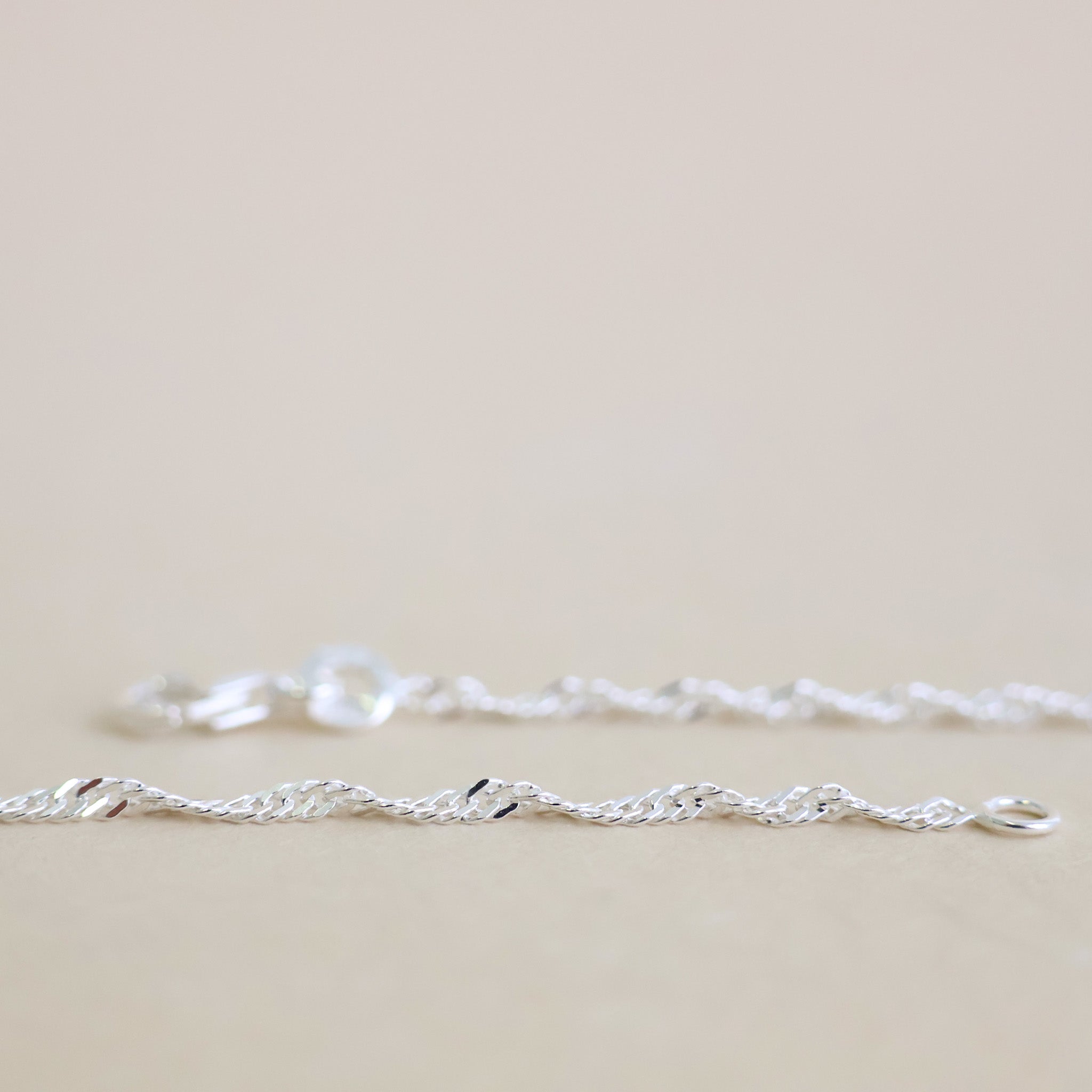 Singapore twisted chain sterling silver