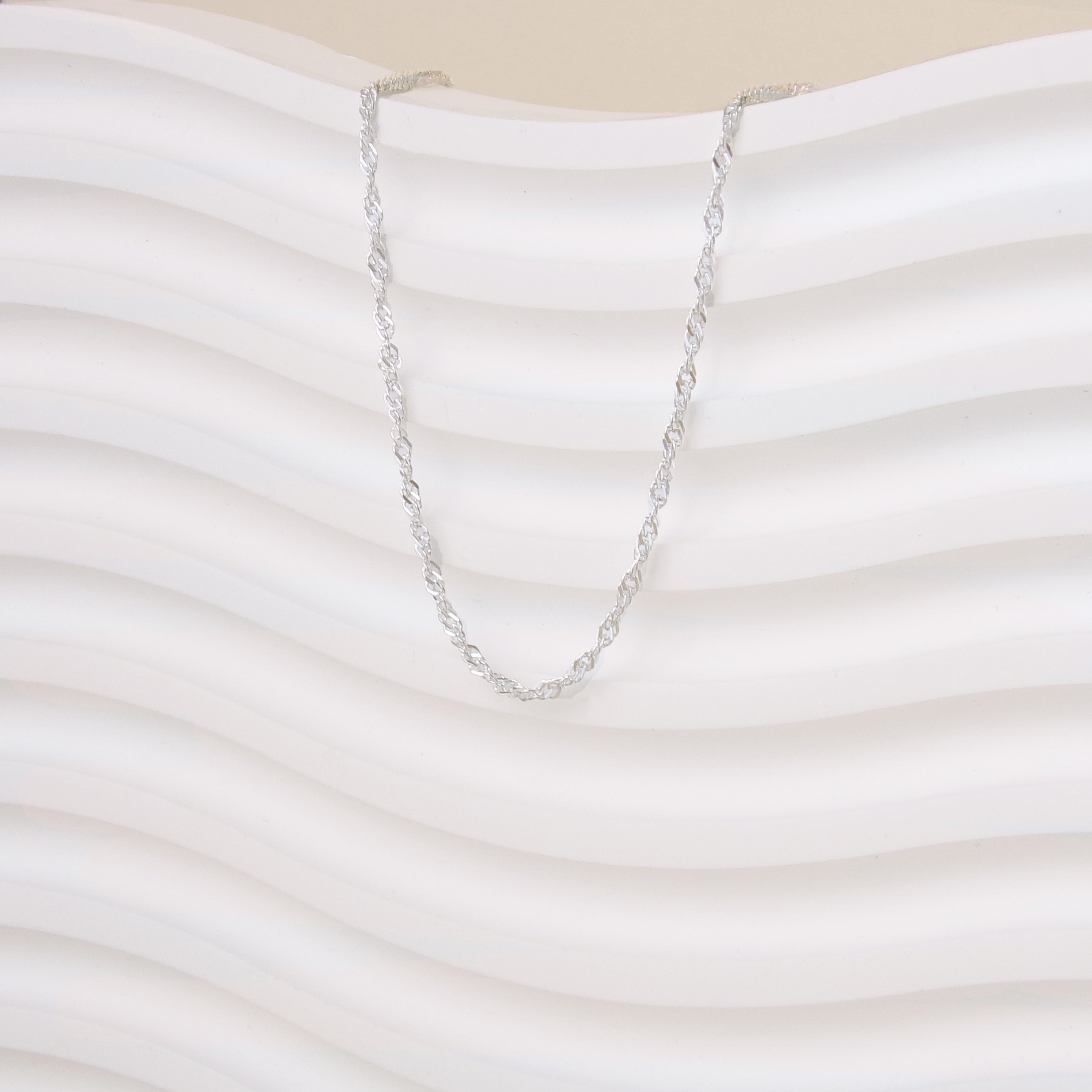 Singapore twisted chain sterling silver