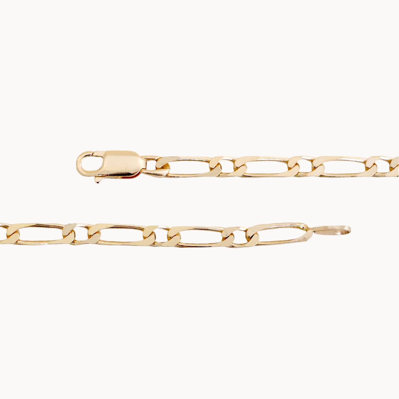 Figaro chain alternating mesh gold-plated