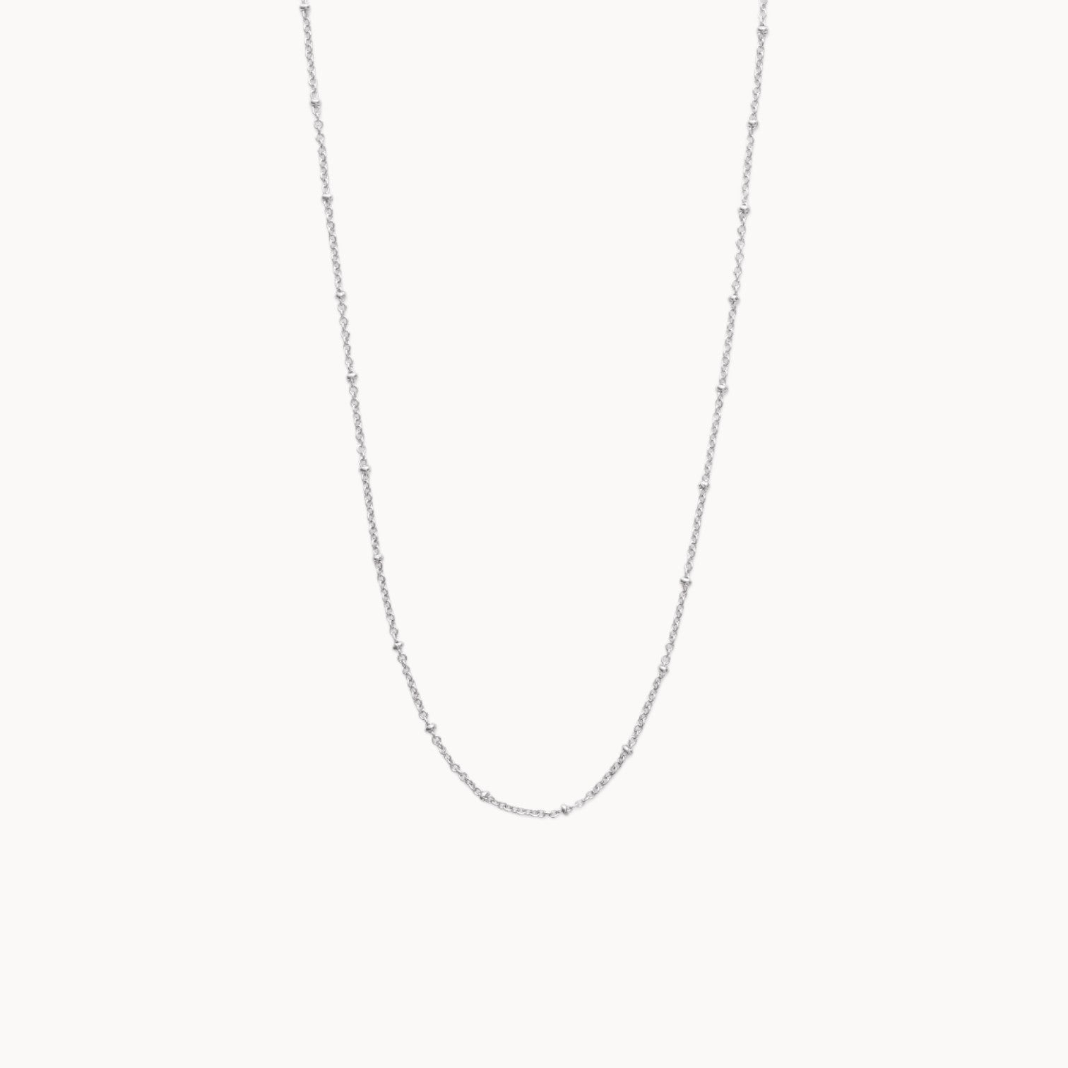 Ludmila chain 45cm beads forçat mesh sterling silver