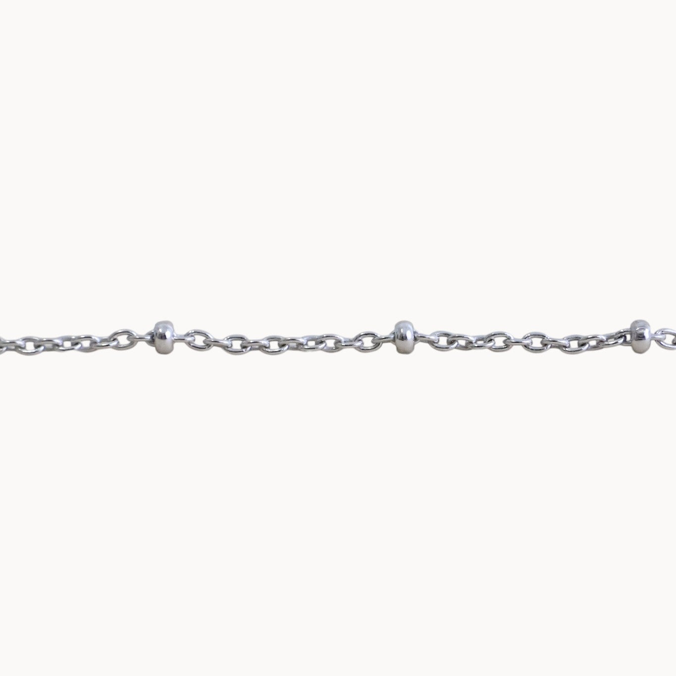 Ludmila chain 45cm beads forçat mesh sterling silver