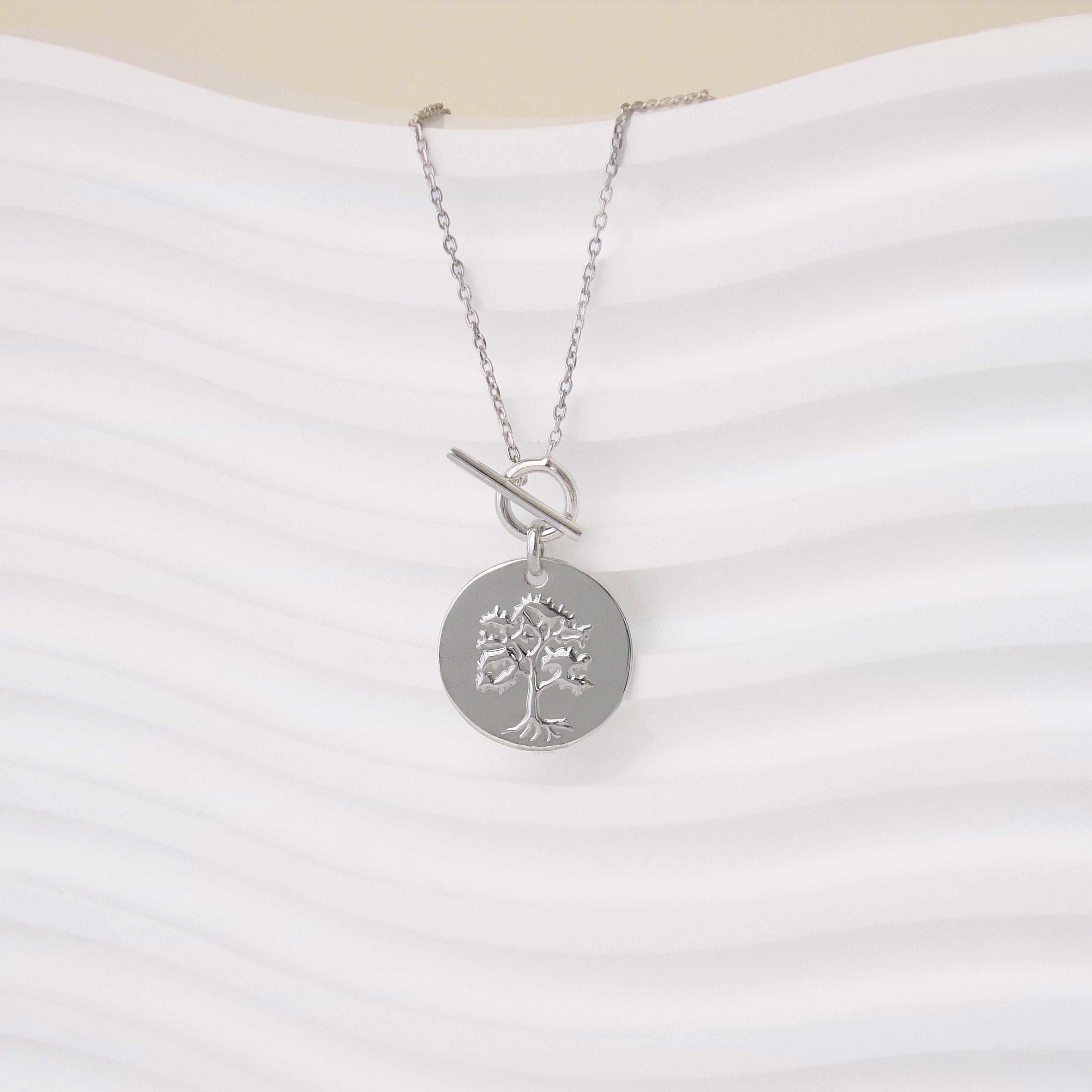Myka necklace pendant tree of life to engrave sterling silver