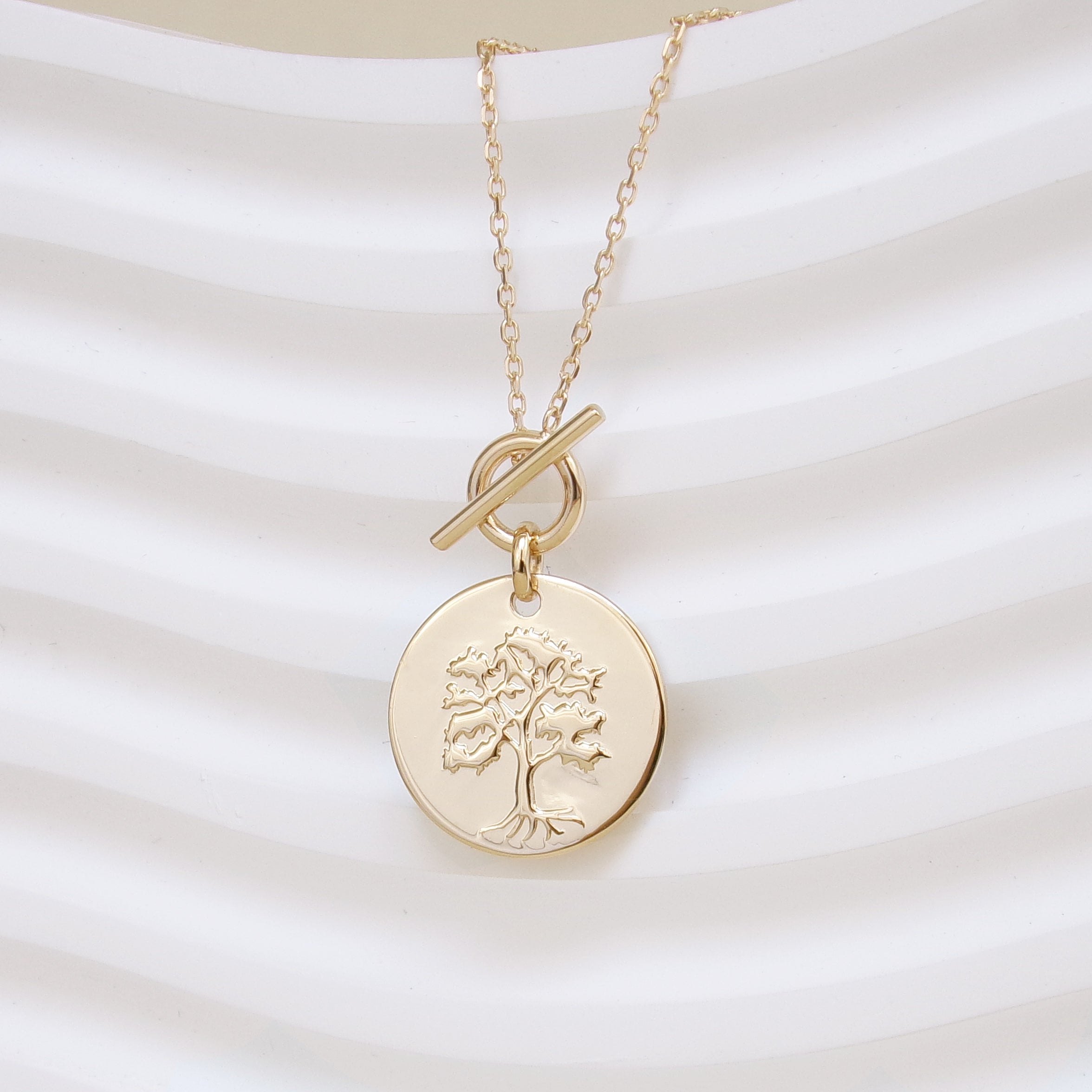 Myka necklace tree of life pendant to engrave gold-plated