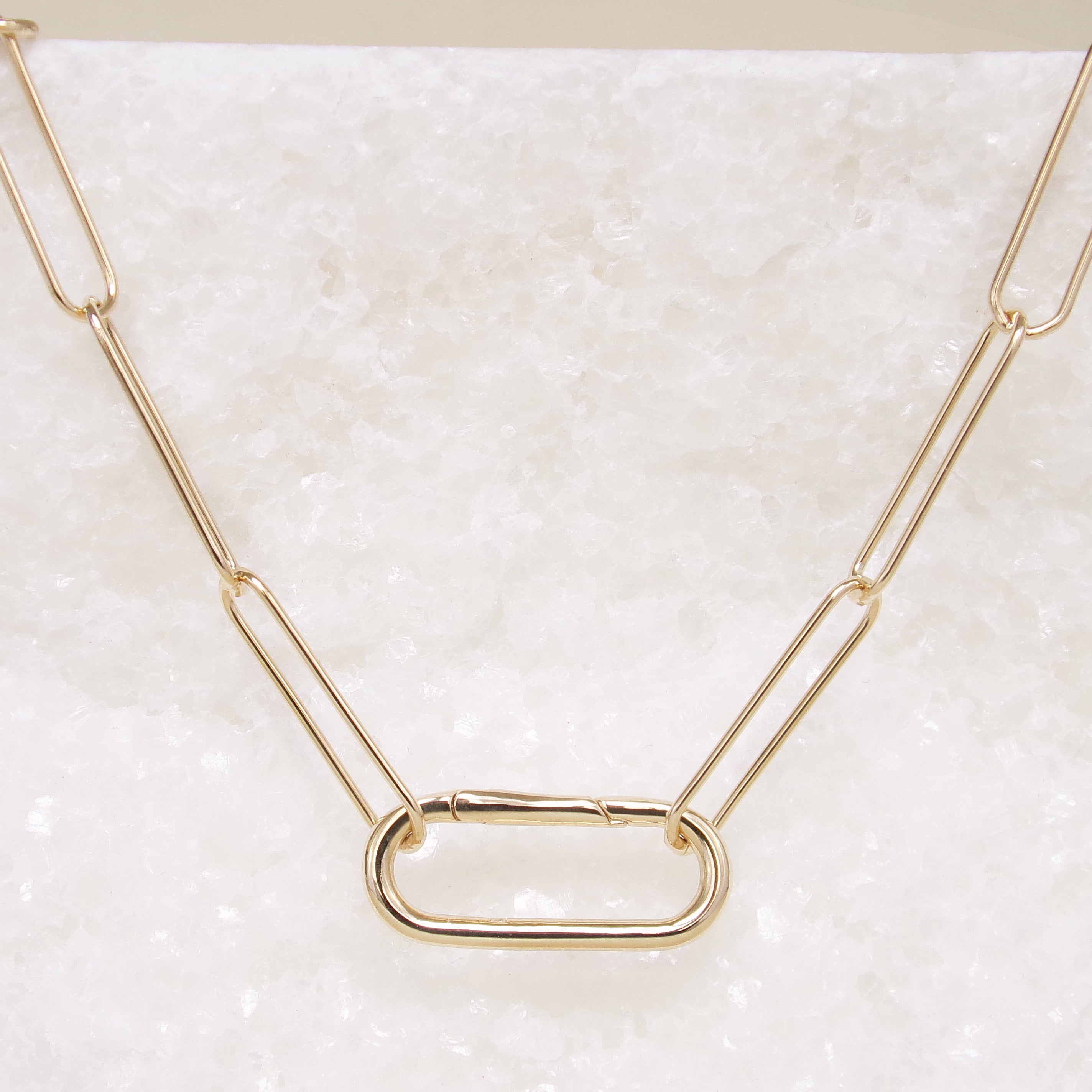 Paperclip Naeyli necklace with gold-plated opening