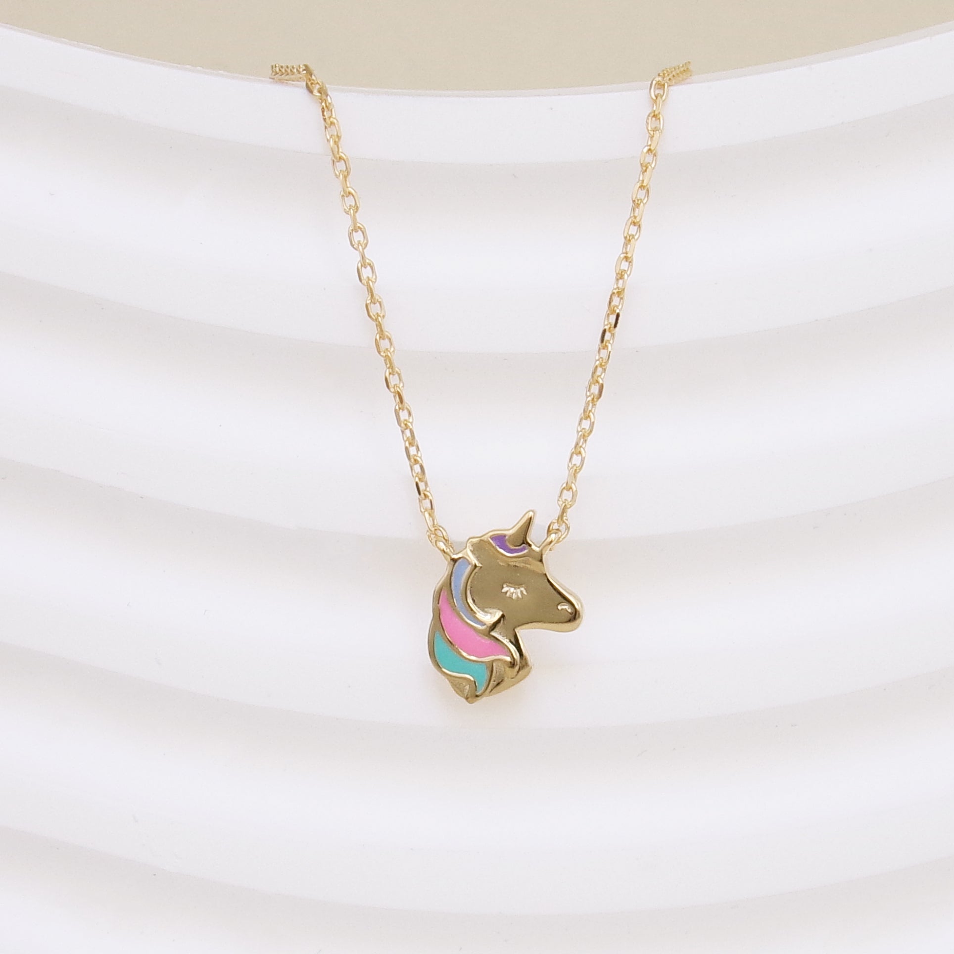 Ami necklace unicorn pendant gold-plated