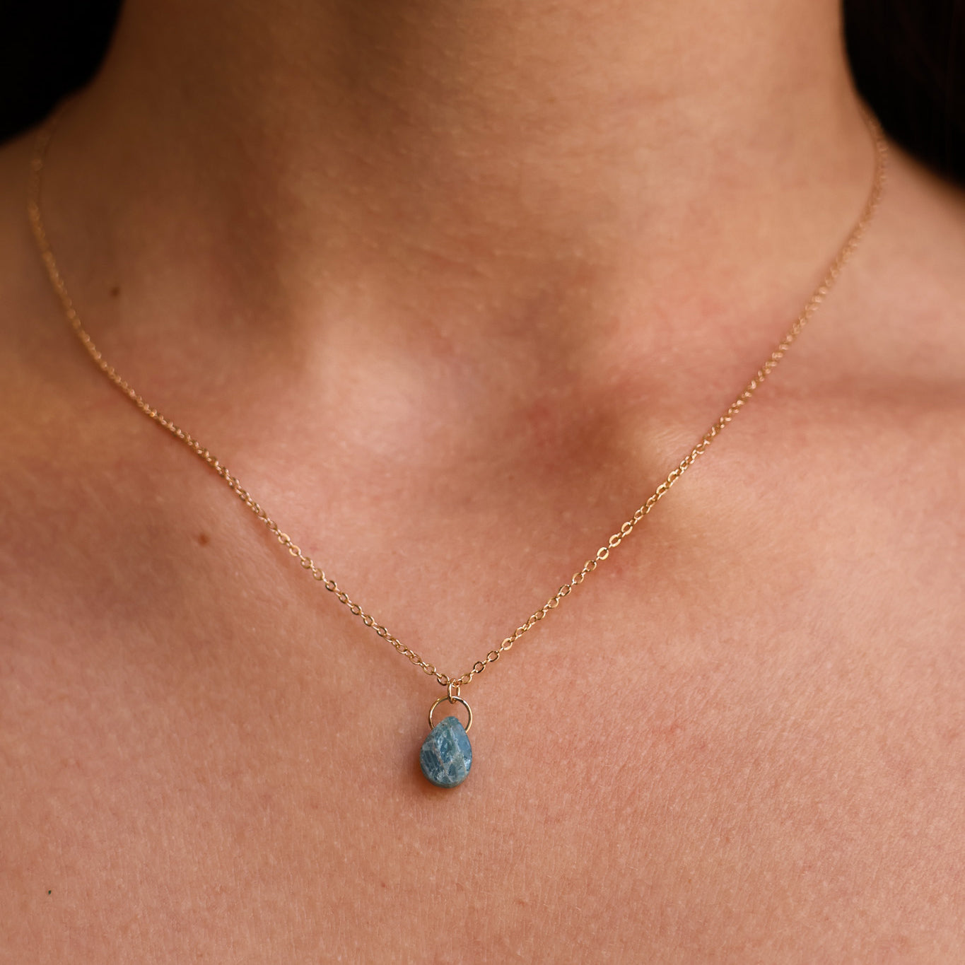 Malaya necklace Apatite pendant gold plated
