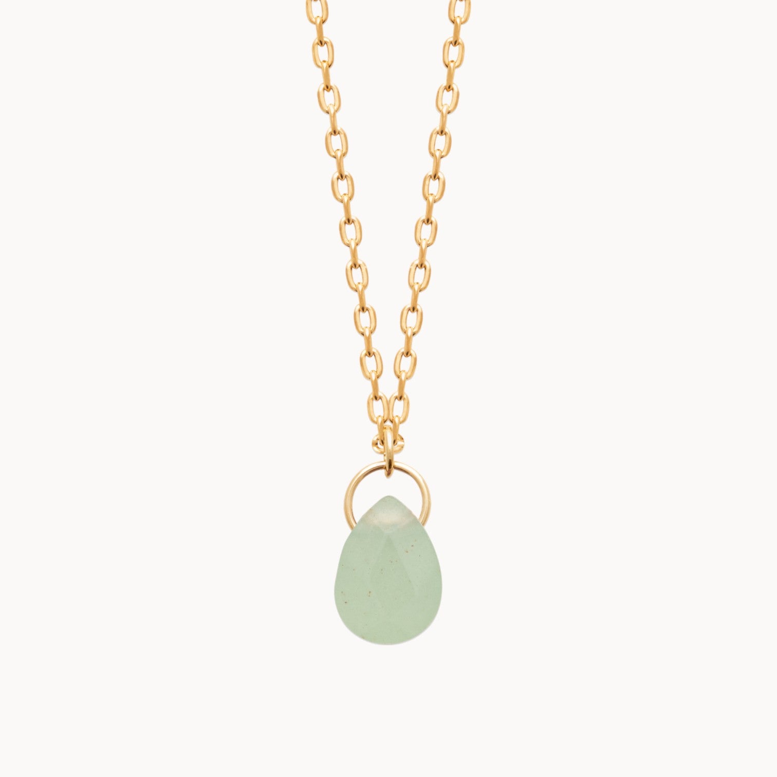 Collier Malaya pendentif Aventurine plaqué or