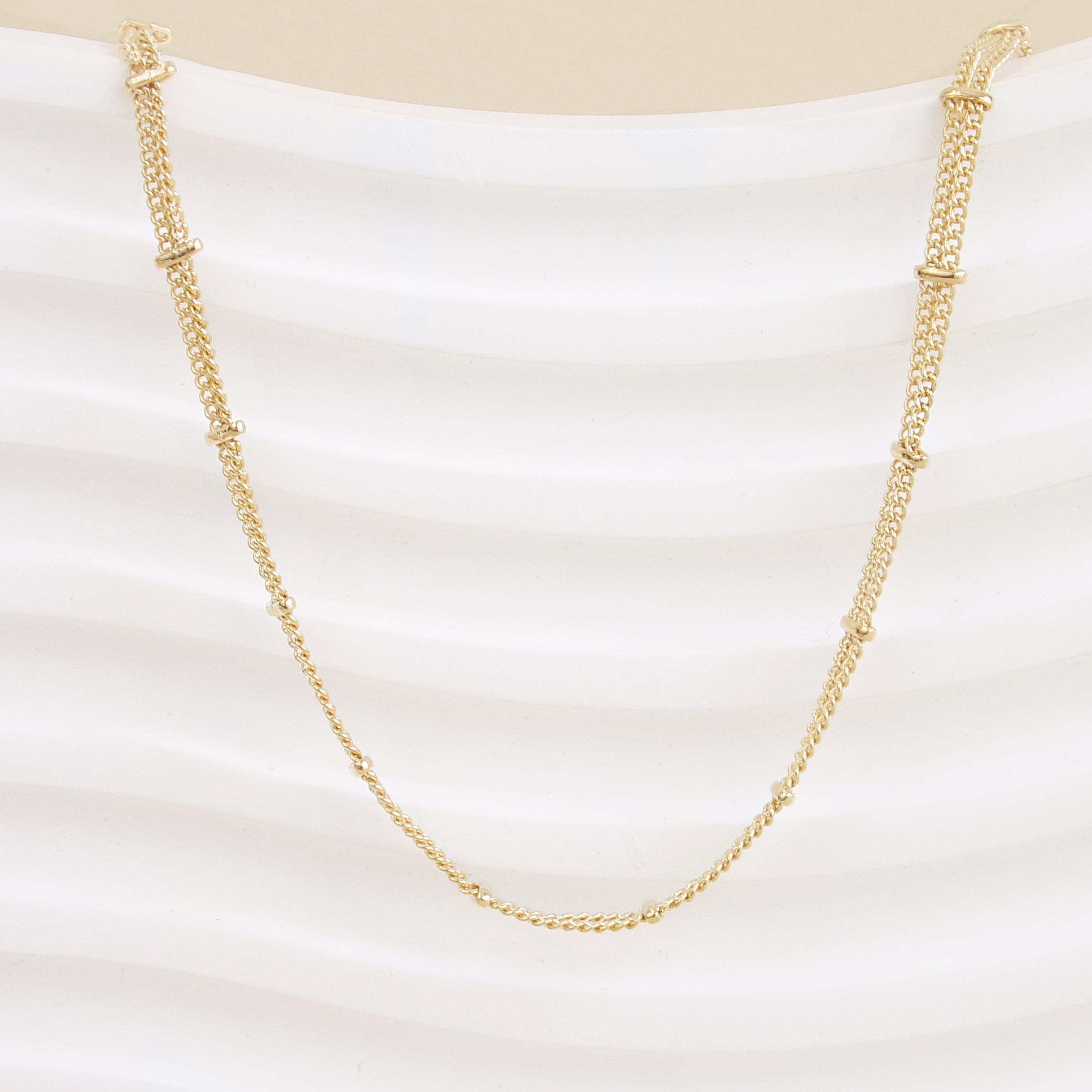 Liora chain necklace double row gold-plated