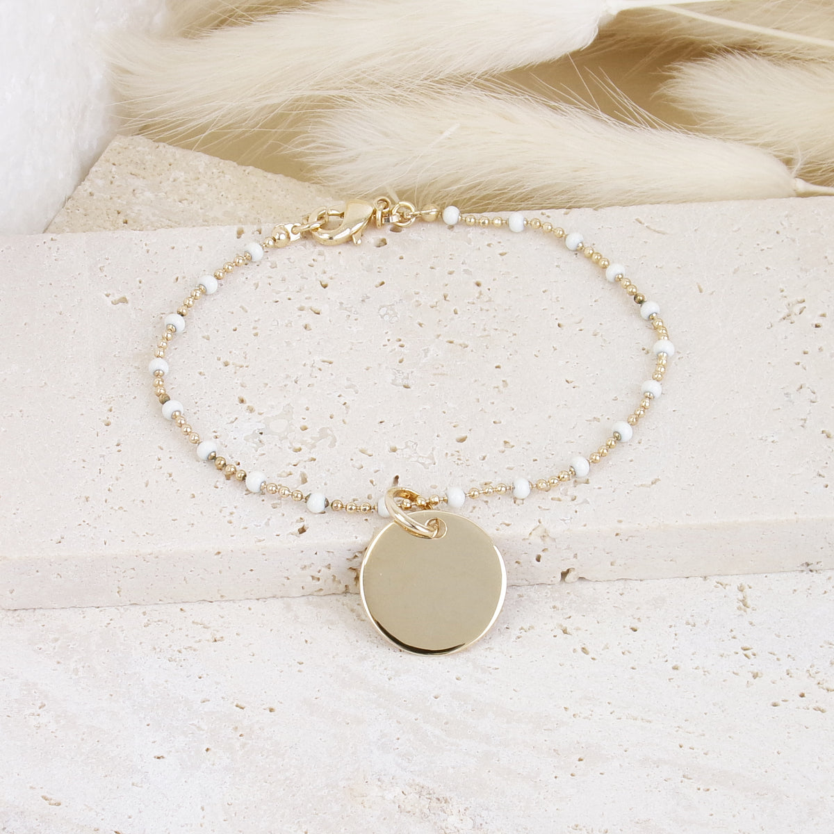 Bracelet Femme Lili La Pie En Acier Argenté Avec Médaillon - Occasion Bon État