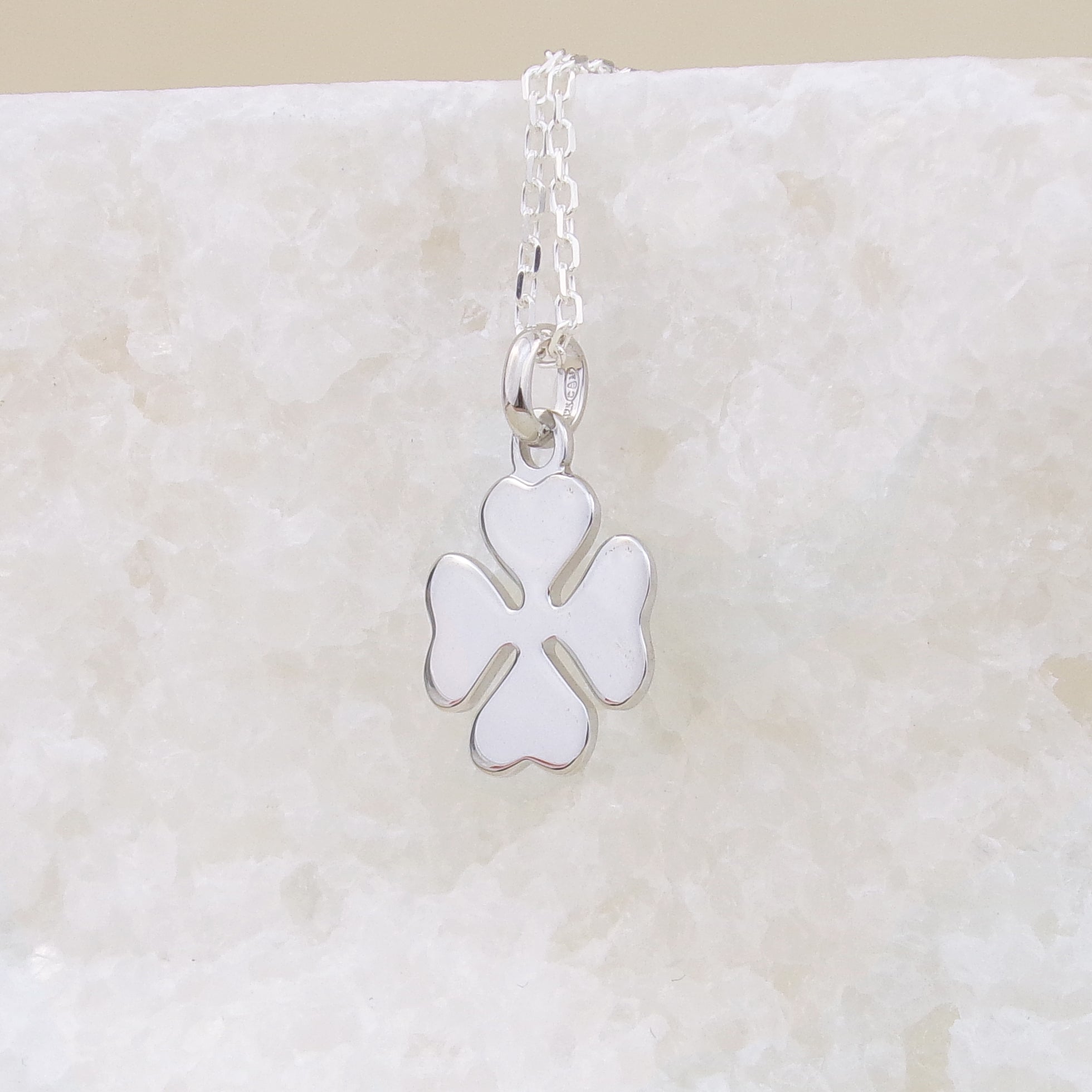 Clover charm sterling silver
