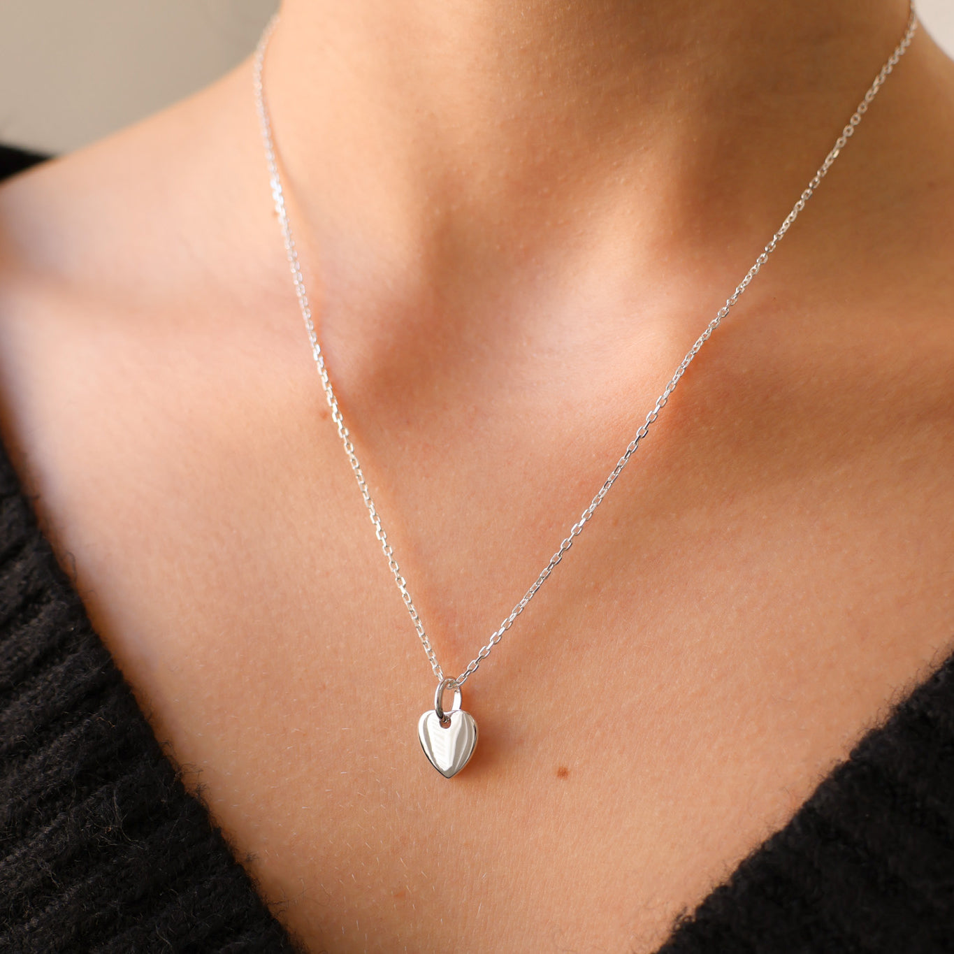 Heart pendant 10mm silver to engrave