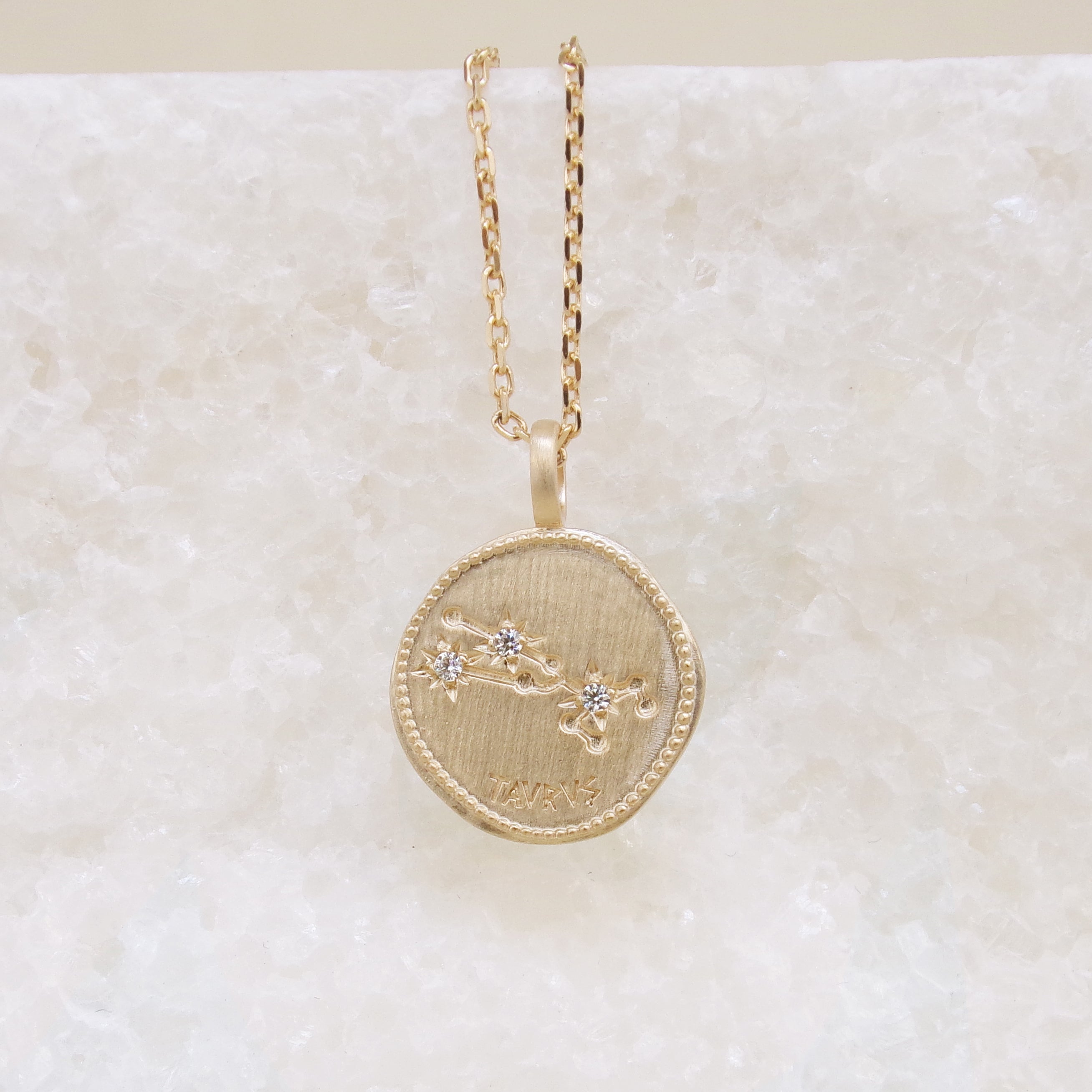 Taurus constellation medal pendant gold-plated